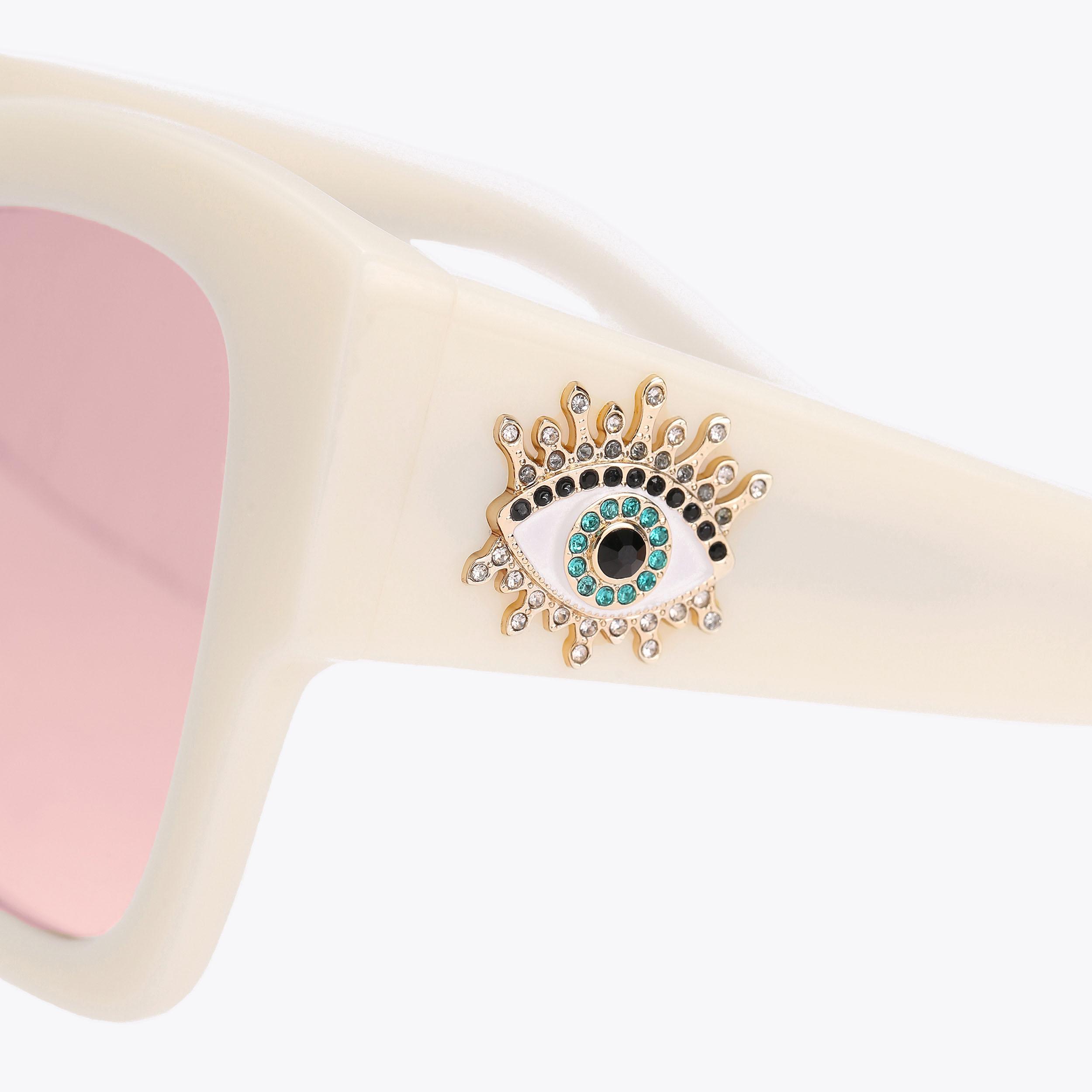EYE SQ BUTTERFLY Bone Butterfly Sunglasses by KURT GEIGER LONDON