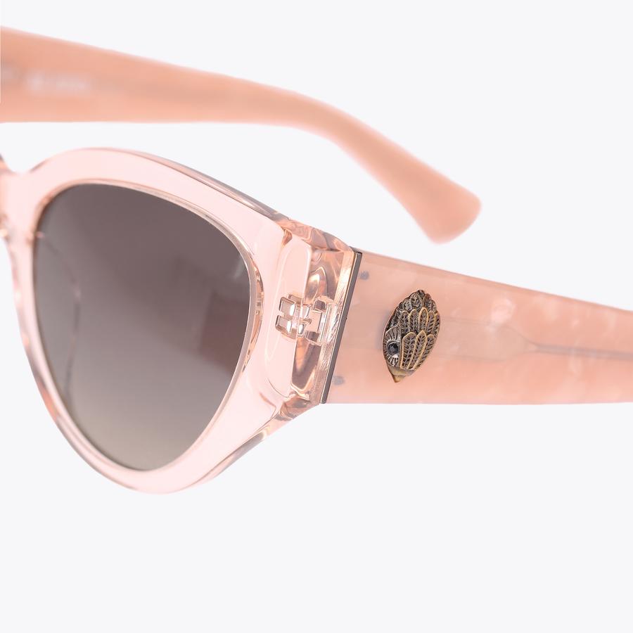 SHOREDITCH SM OVAL Pink Pearlized Sunglasses by KURT GEIGER LONDON