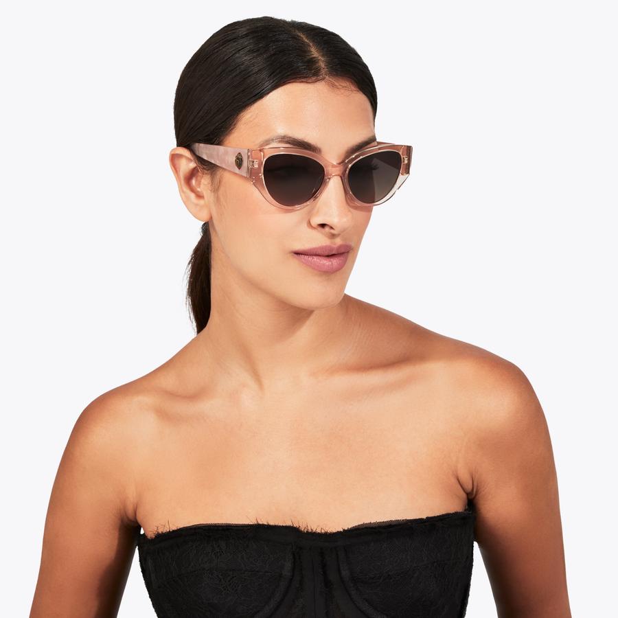 SHOREDITCH SM OVAL Pink Pearlized Sunglasses by KURT GEIGER  display picture 1