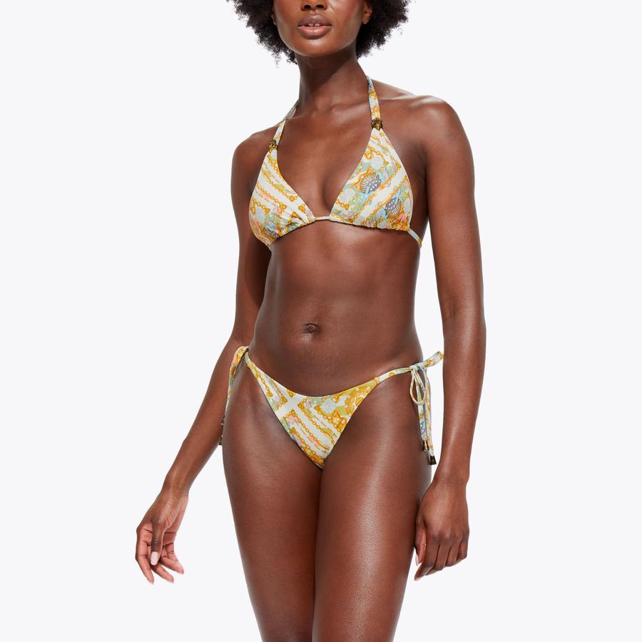 KENSINGTON STRING BRIEFS Shell Printed Bikini Bottoms by KURT GEIGER LONDON