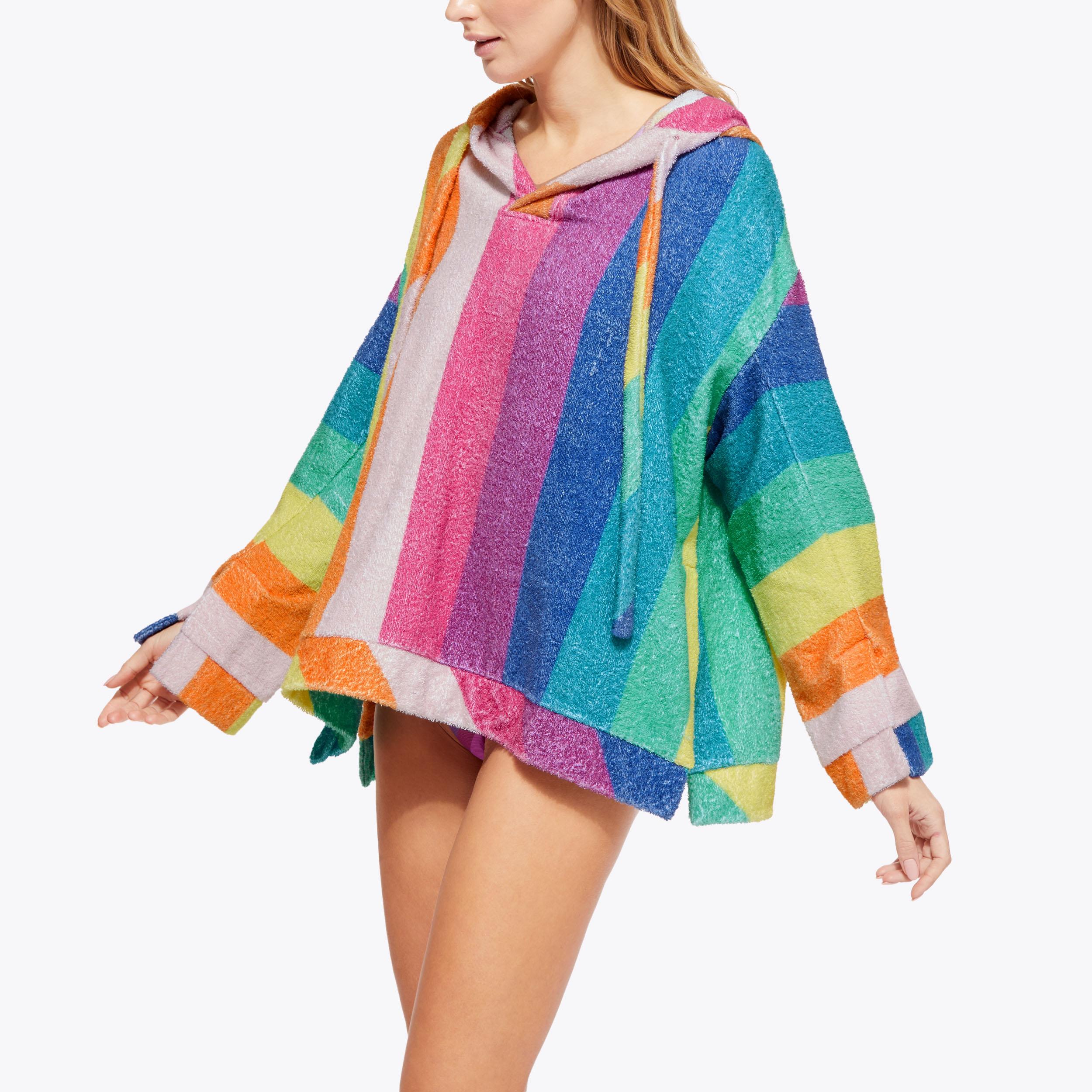 TERRY RAINBOW HOODIE Stripe Terry Hoodie by KURT GEIGER LONDON