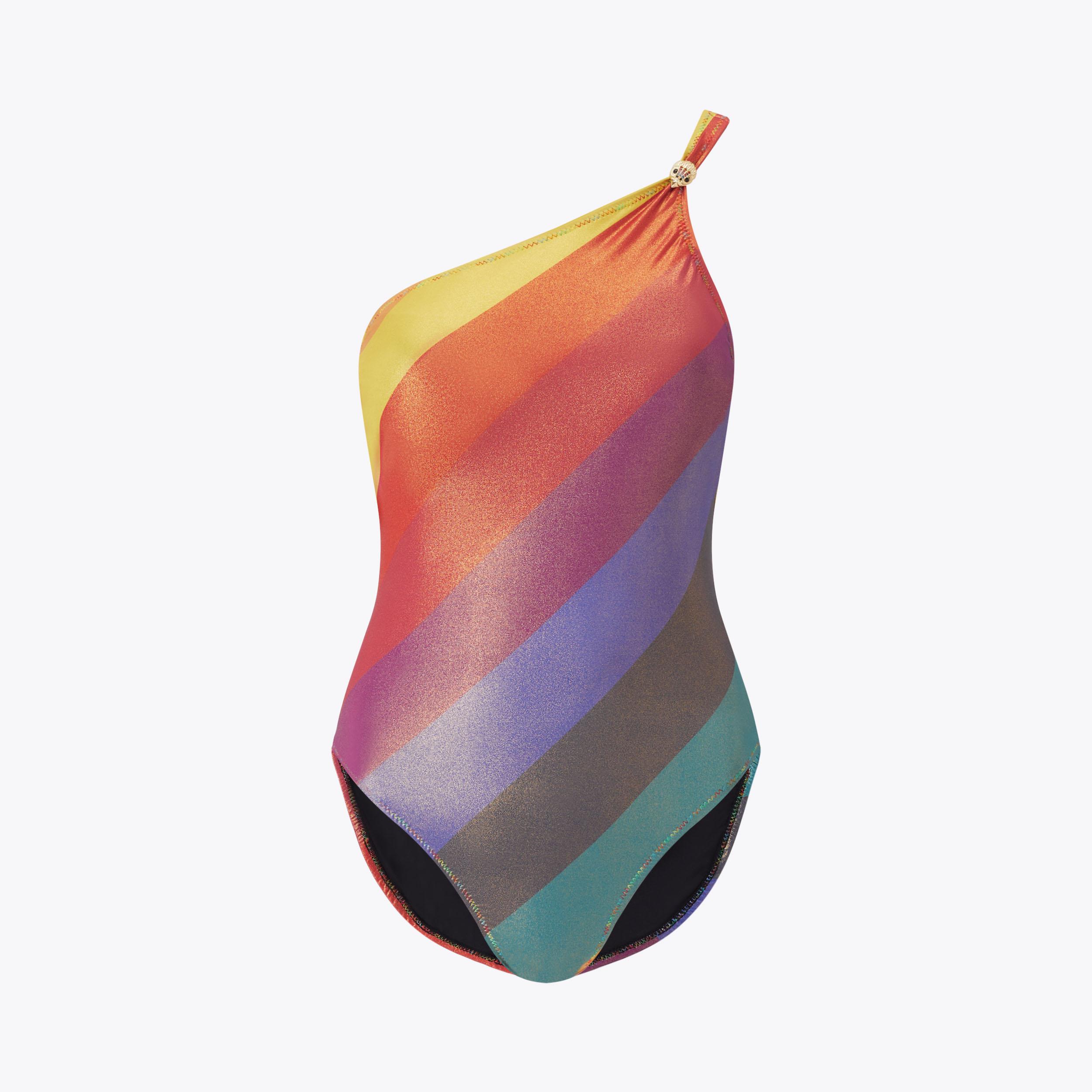 KENSINGTON SWIMSUIT Rainbow Stripe Swimsuit by KURT GEIGER LONDON