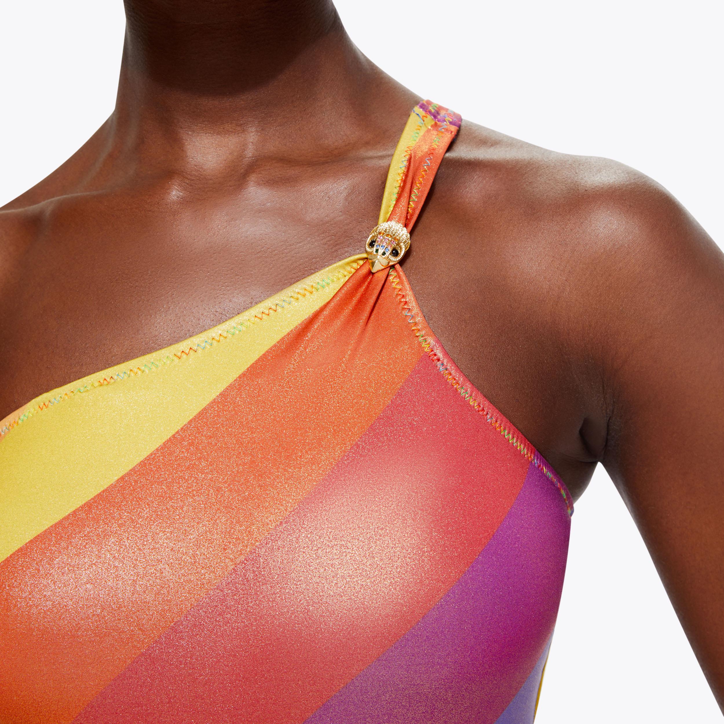 KENSINGTON SWIMSUIT Rainbow Stripe Swimsuit by KURT GEIGER LONDON