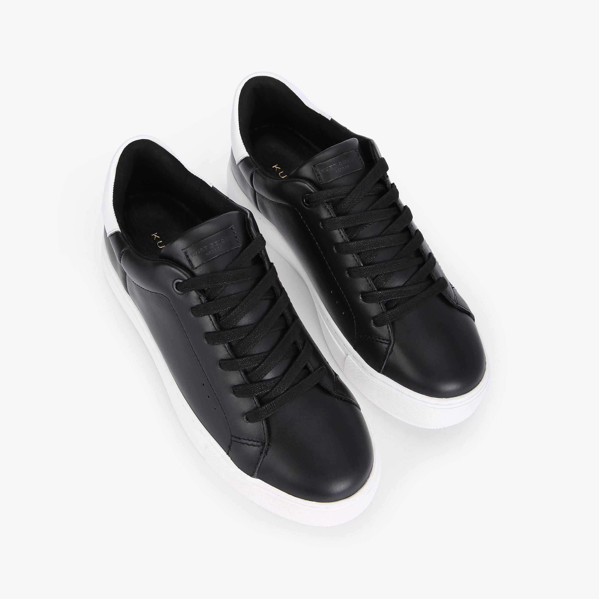 Kurt geiger laney black cheap trim trainers