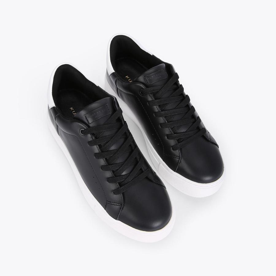 LANEY Black Leather Chunky Sneakers by KURT GEIGER LONDON
