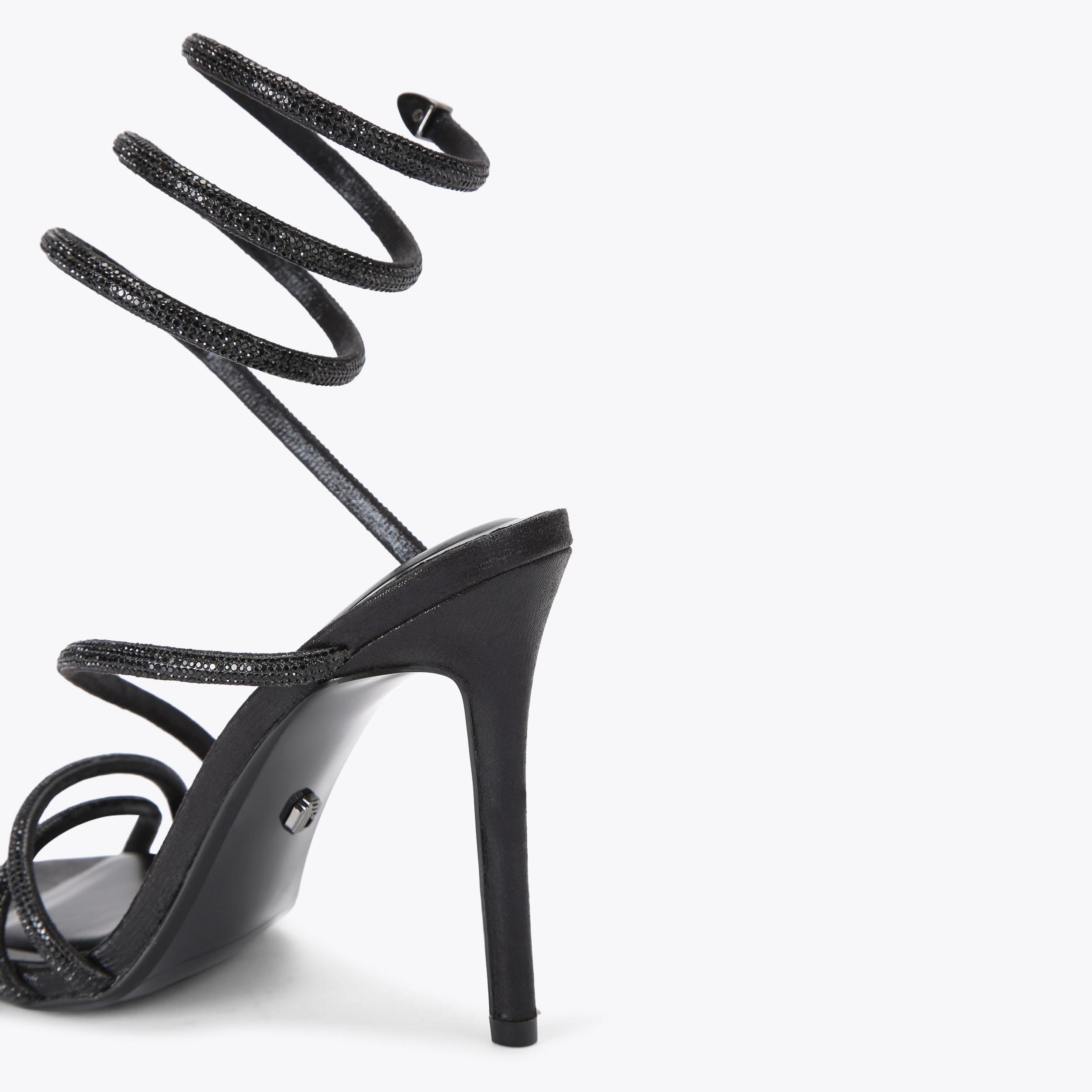 carvela pointed asymmetric strap heels