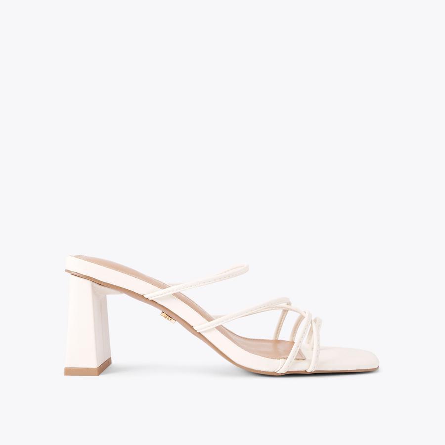 SUGAR White Block Heel by KG KURT GEIGER