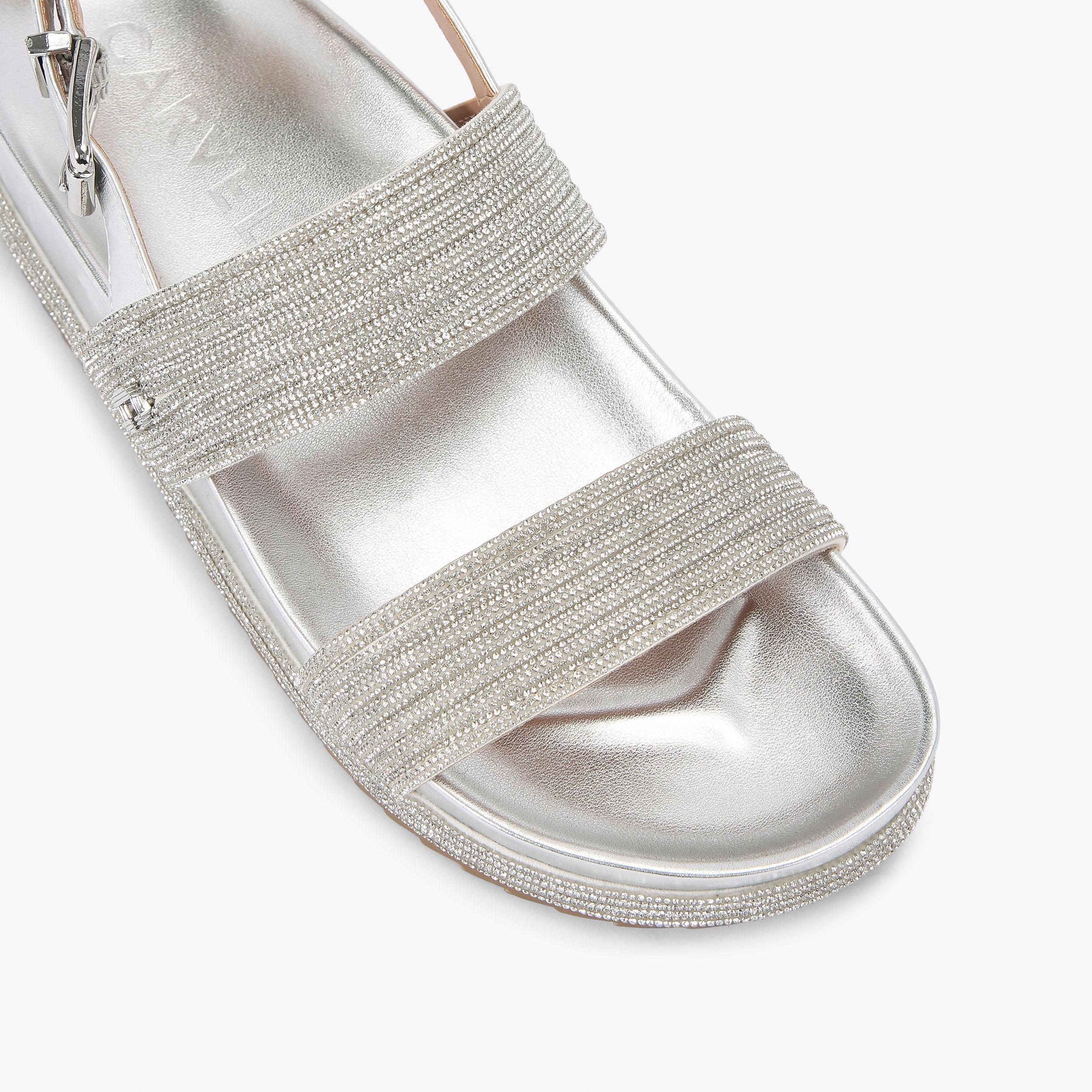 GALA FLATFORM Crystal Flatform Sandal by CARVELA