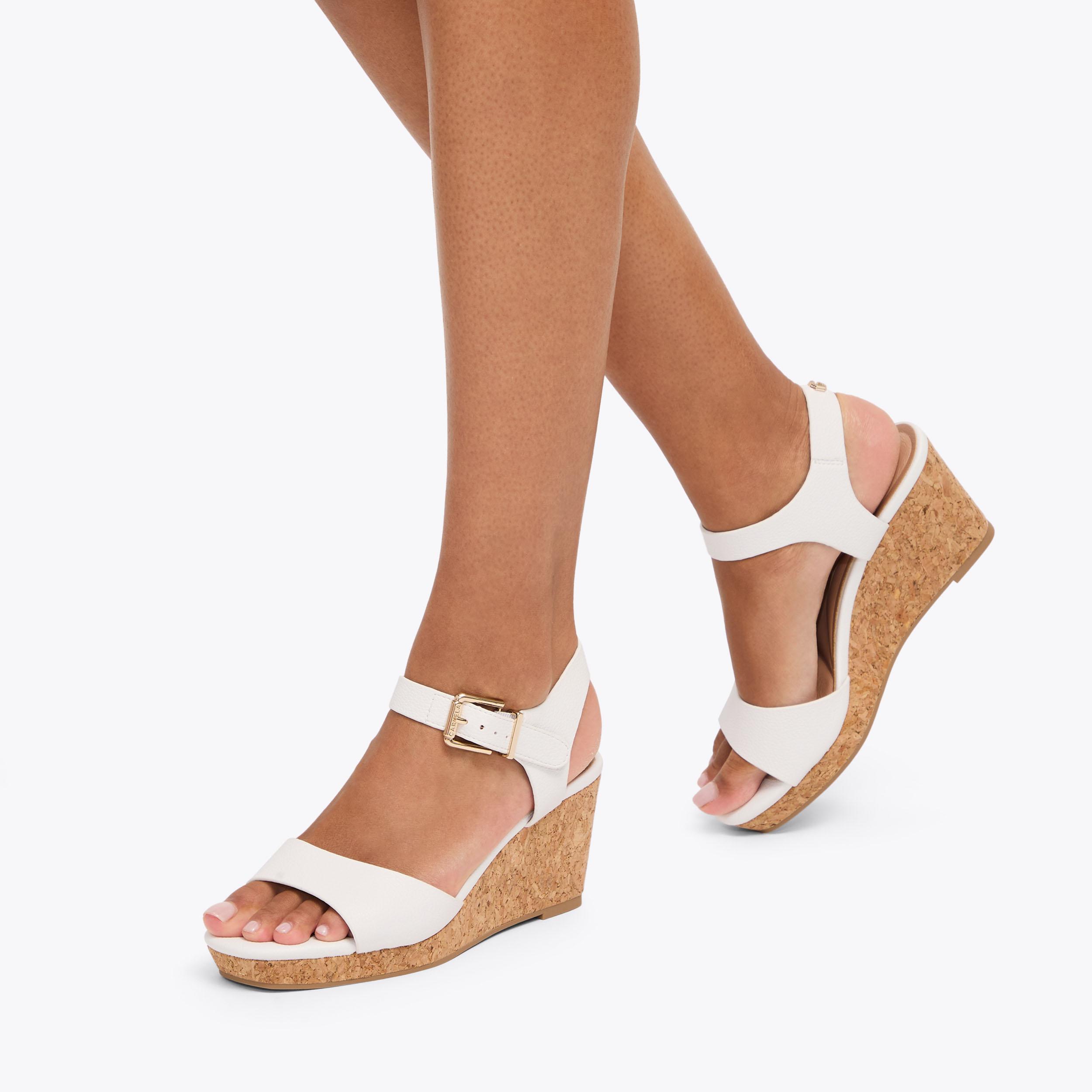 Carvela Kurt Geiger White Wedge Sandals SADIE WEDGE White Wedge