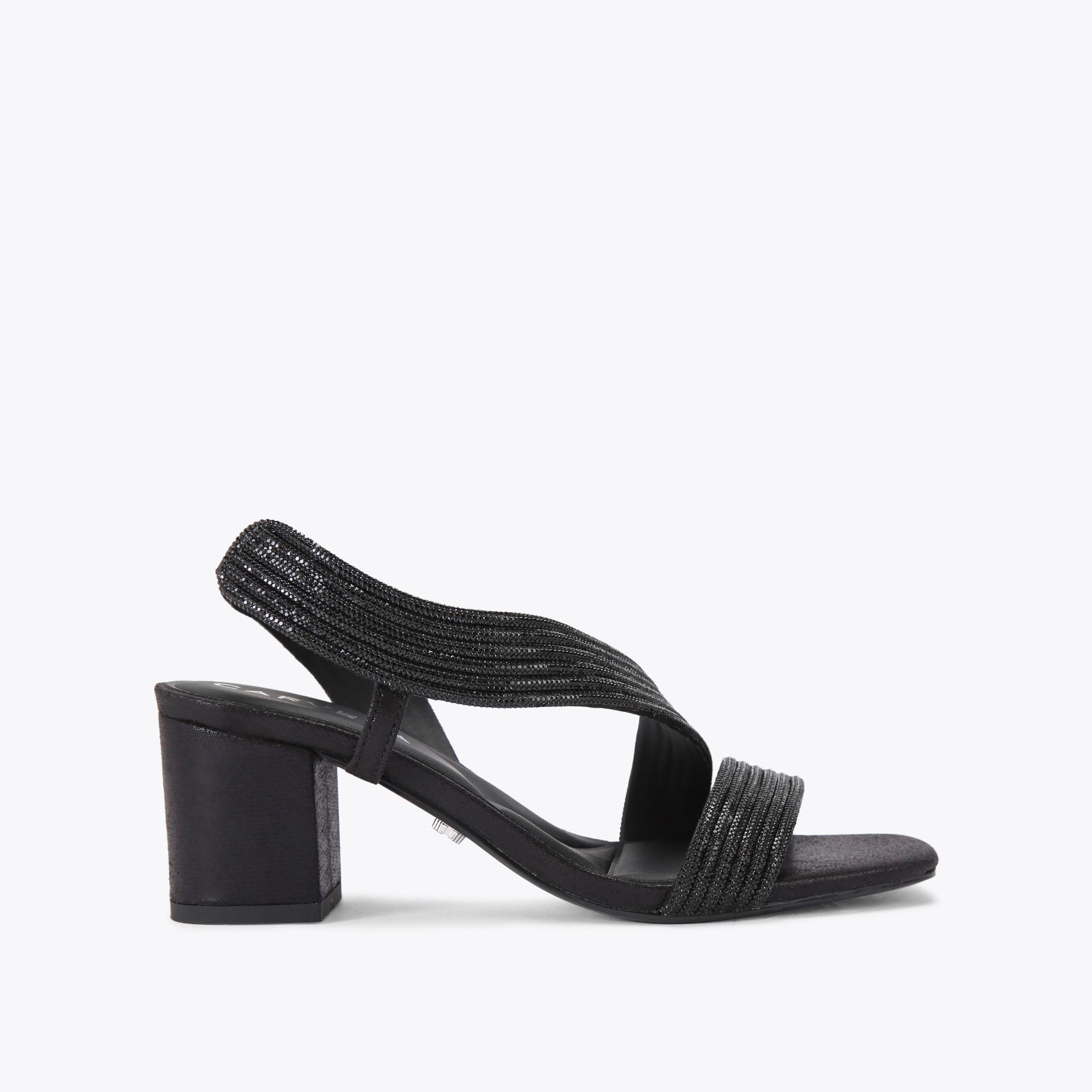 GALA BLOCK JEWEL 60 Silver Slingback Heel by CARVELA