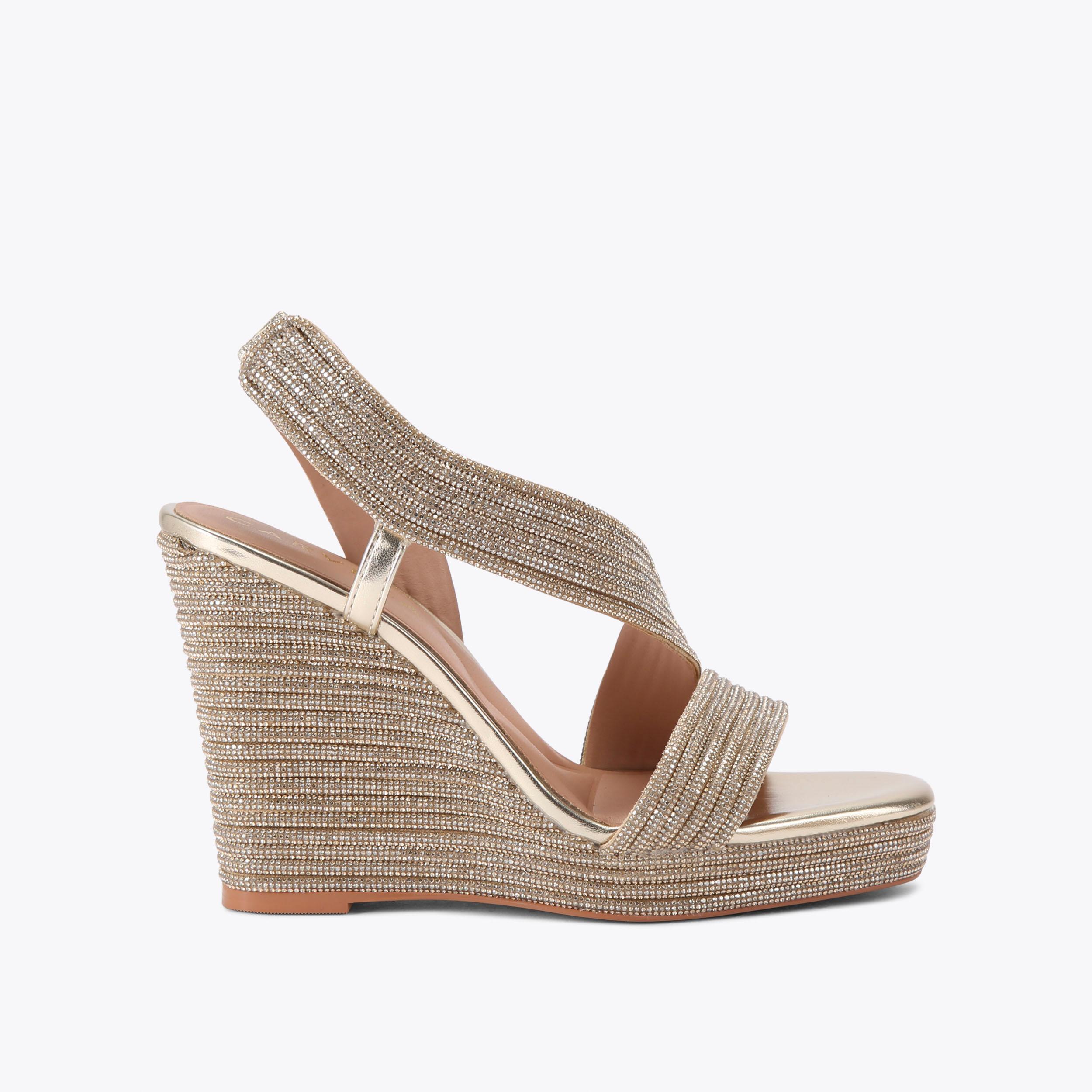 GALA WEDGE JEWEL 110 Black Crystal Wedge Heel by CARVELA GALA WEDGE JEWEL 110 Black Crystal Wedge Heel by CARVELA