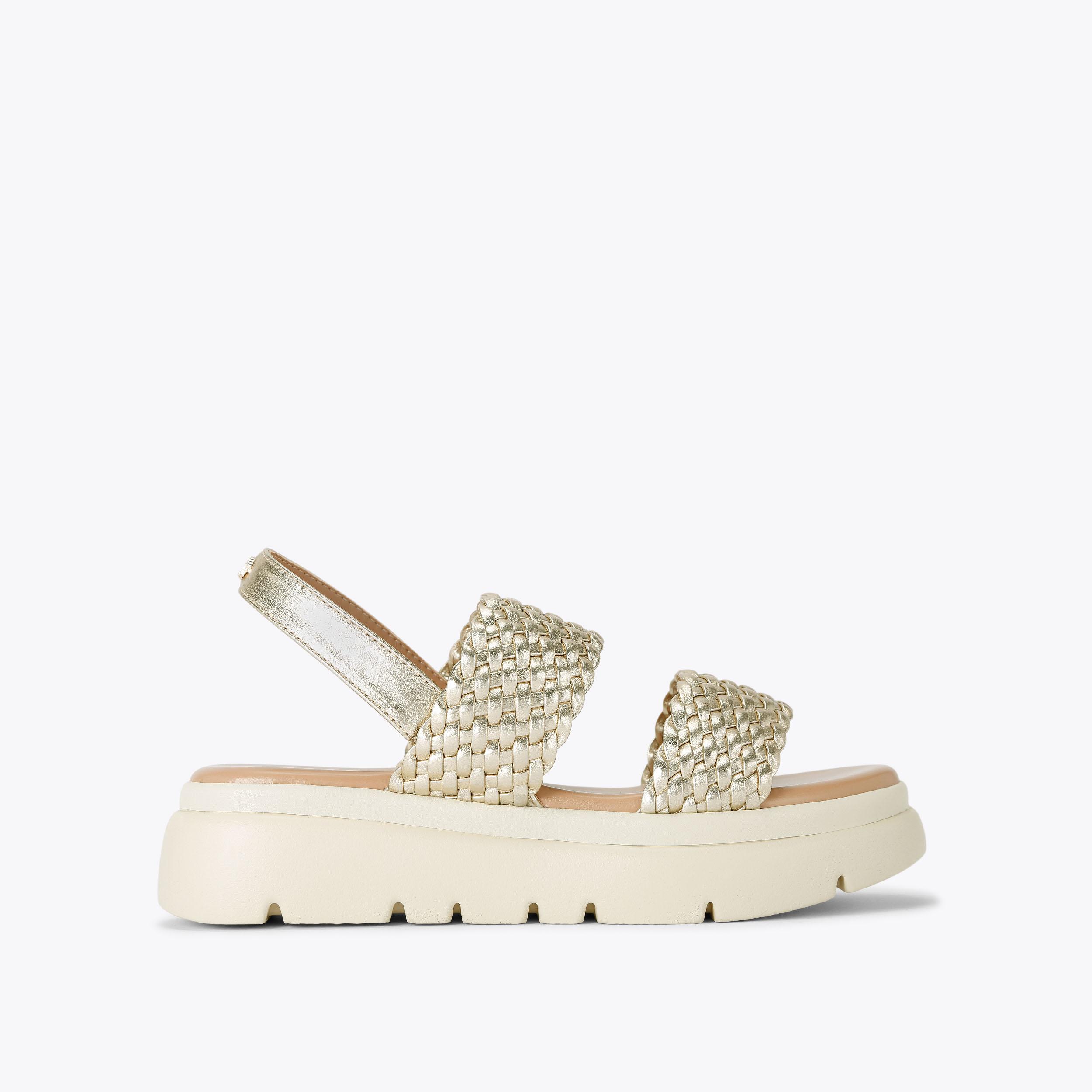 Weave shops platform sandals