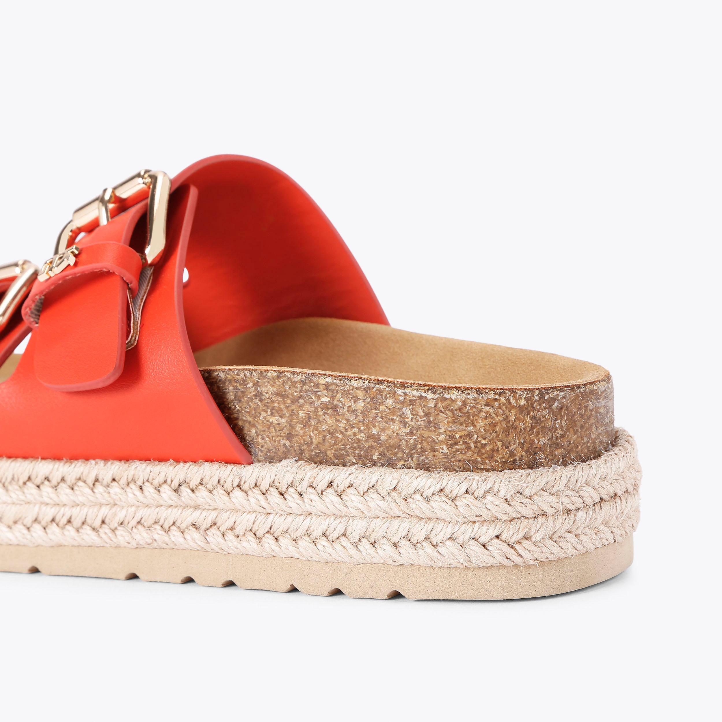 RAQUEL Orange Slip On Sandal by KG KURT GEIGER