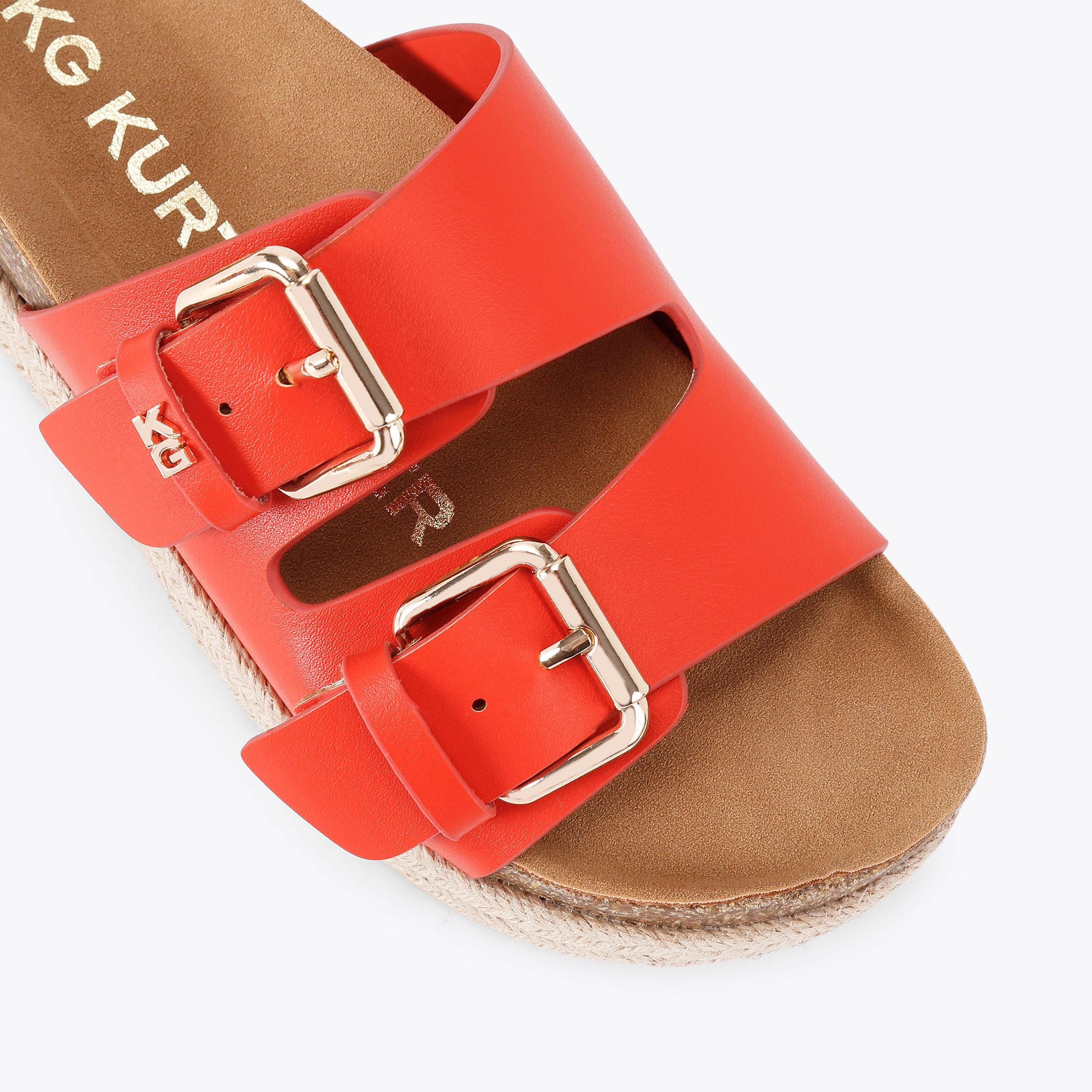 RAQUEL Orange Slip On Sandal by KG KURT GEIGER