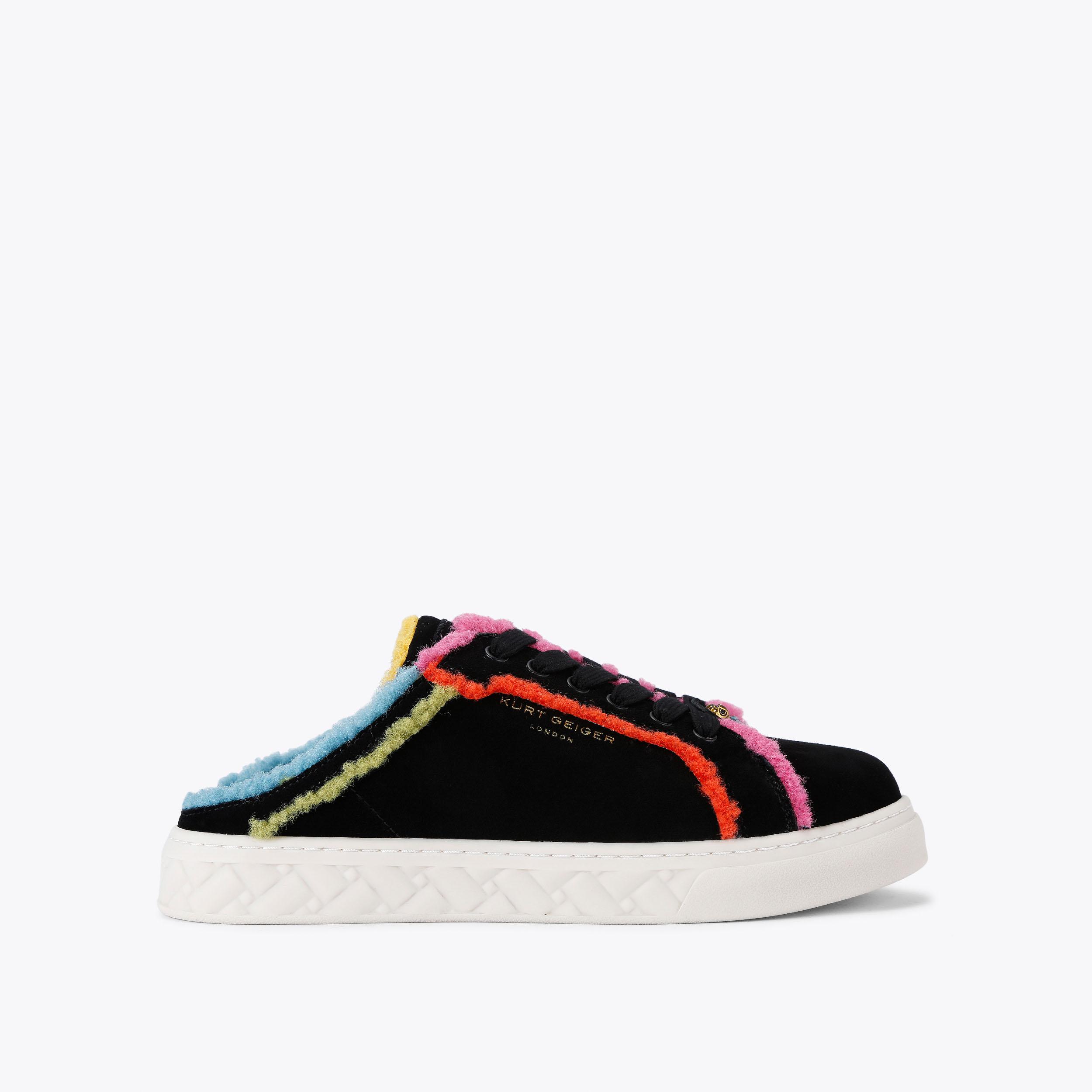 KENSINGTON CUPSOLE MULE Black Suede Slip On Sneaker by KURT GEIGER LONDON