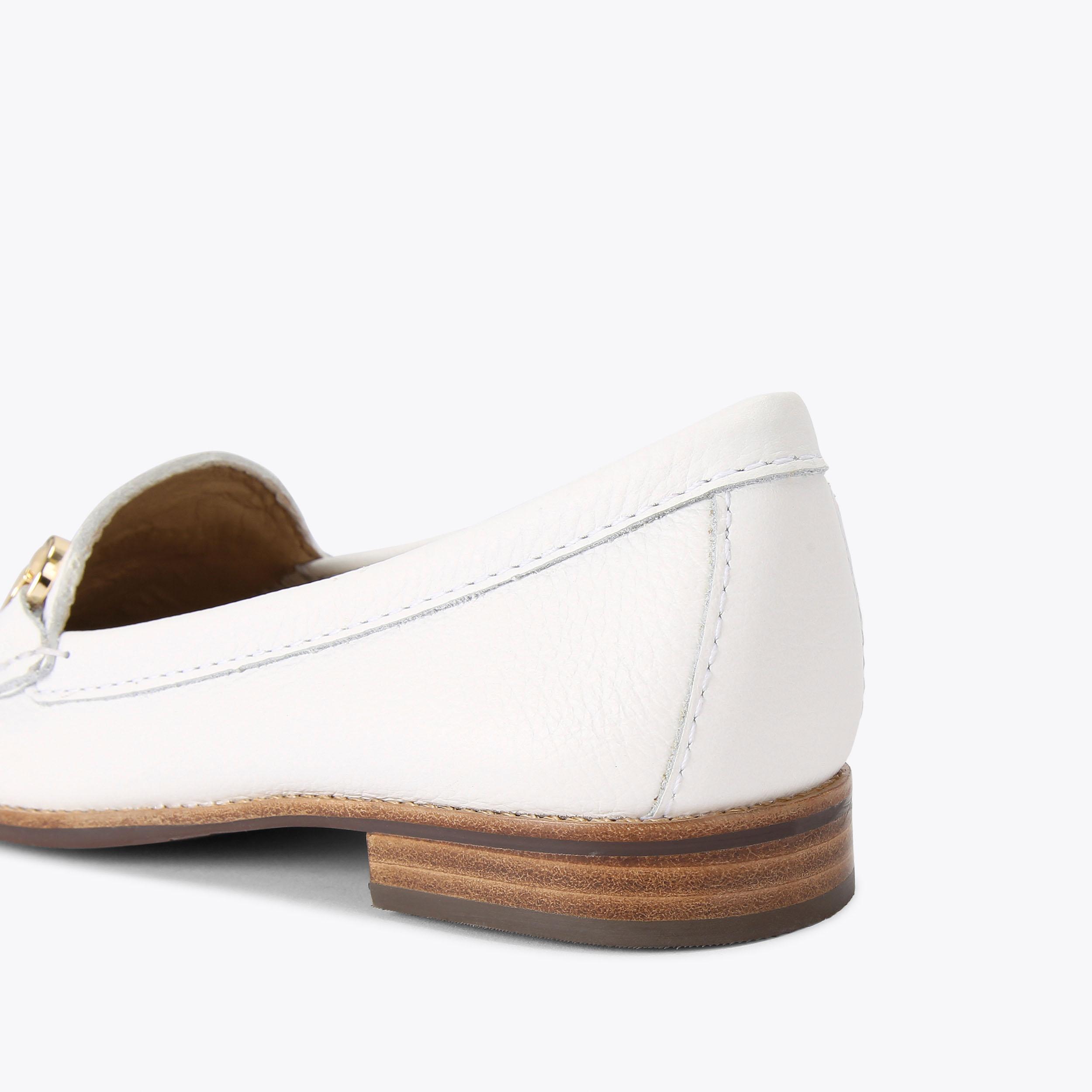 MATILDA White Leather Slip On Loafer by KG KURT GEIGER
