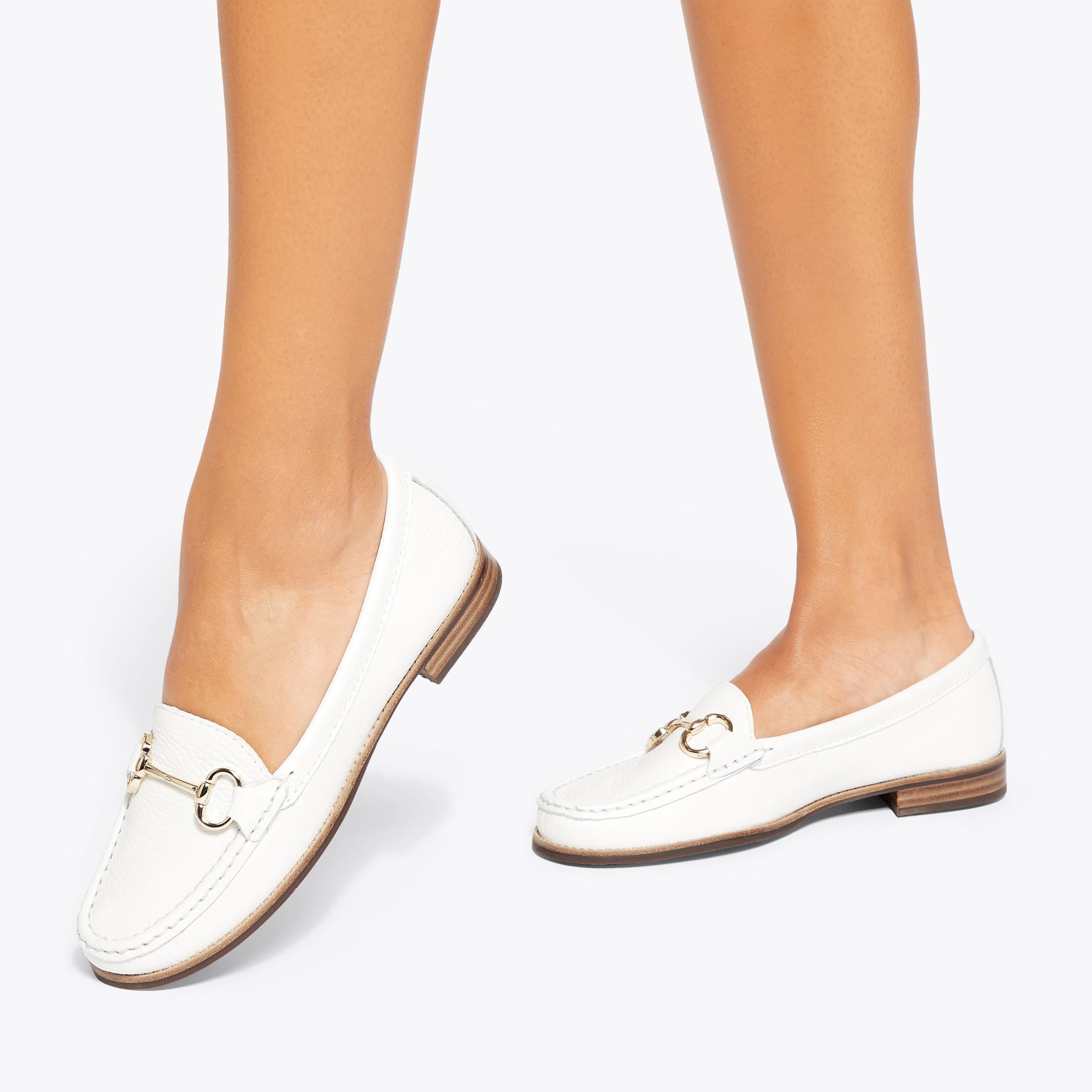 Kurt geiger white loafers hot sale