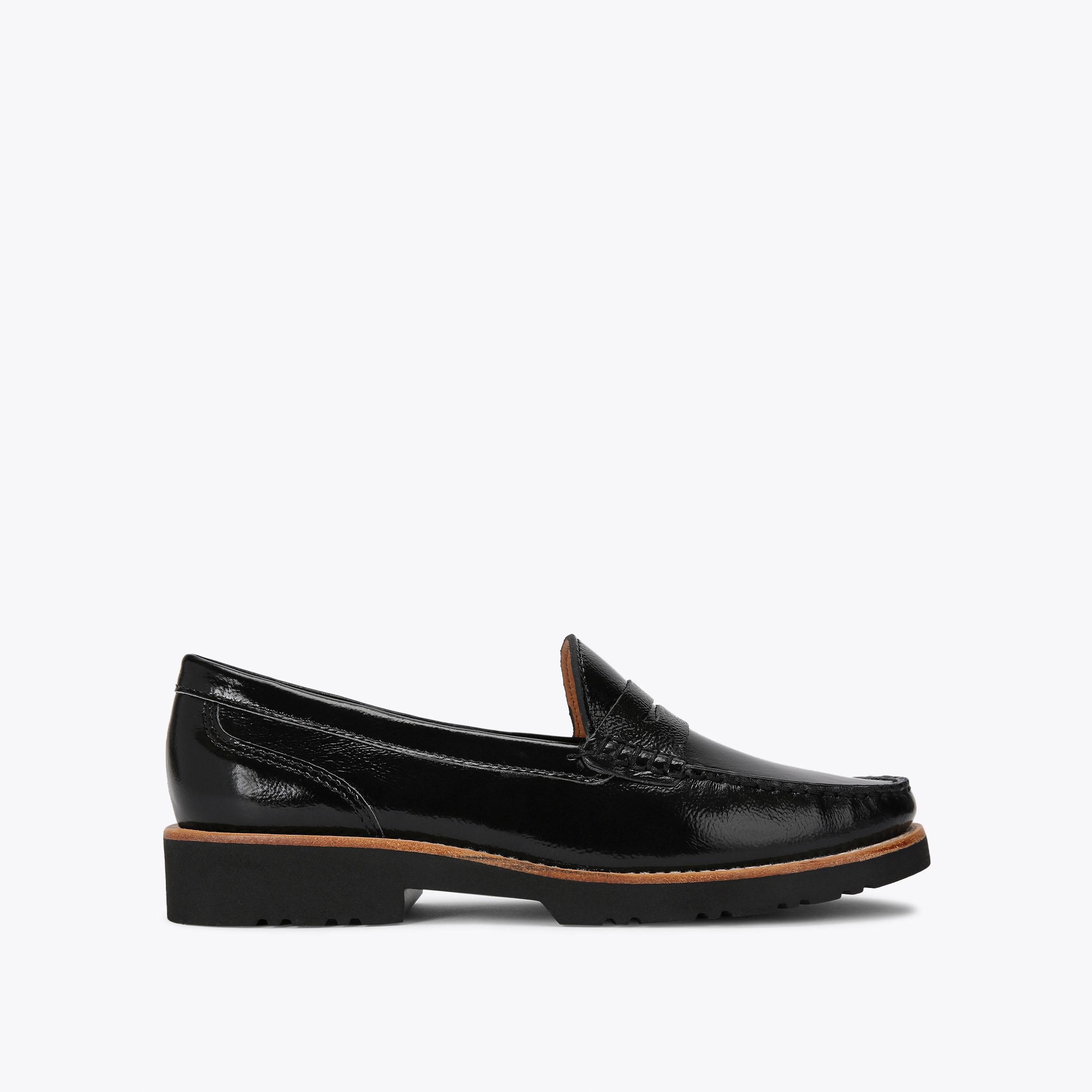 MELODY Black Patent Leather Loafers by KG KURT GEIGER