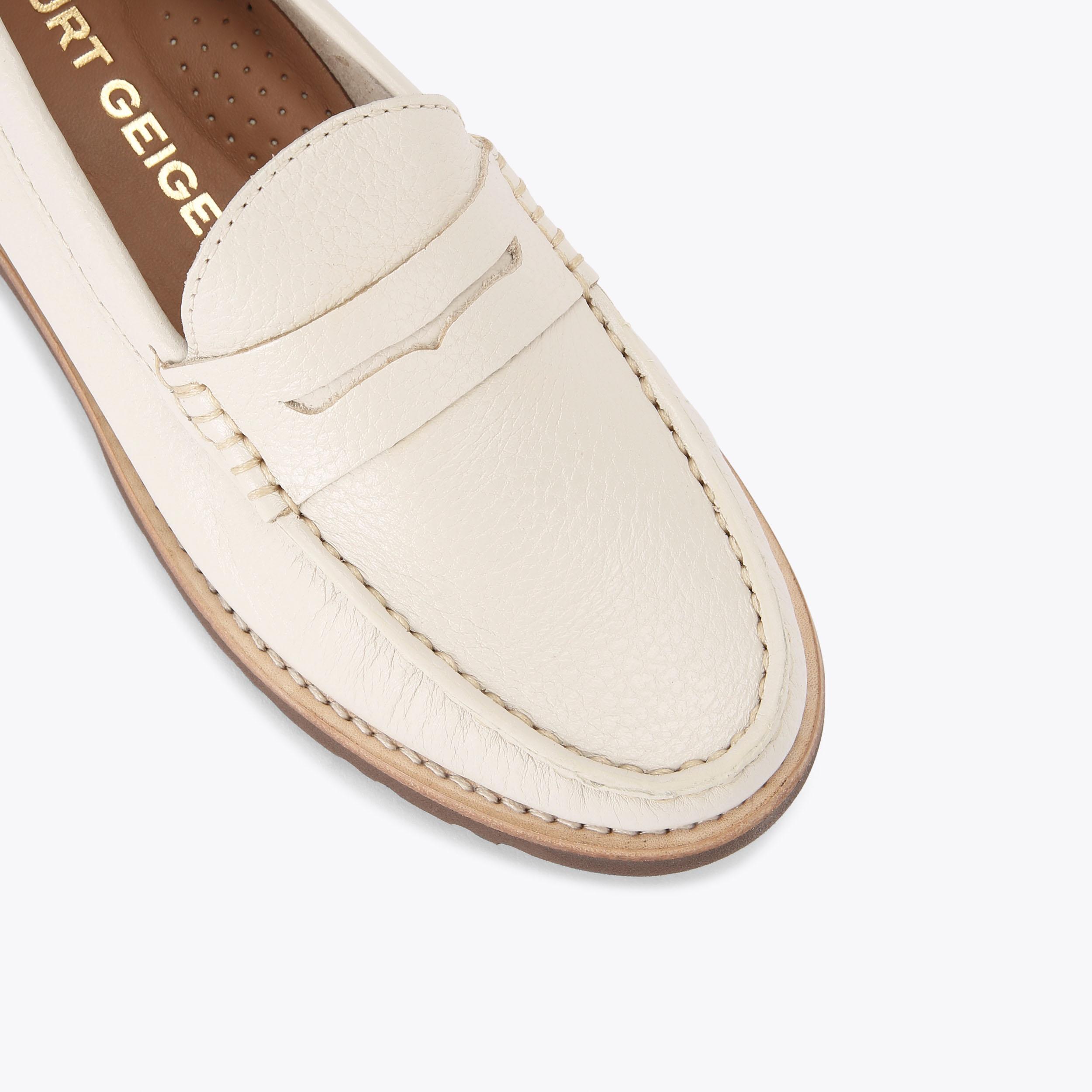 MELODY Bone Leather Slip On Loafers by KG KURT GEIGER