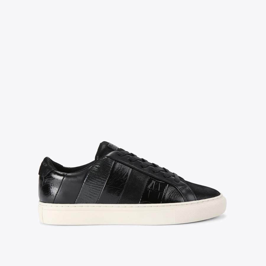 Kurt geiger laney black trim trainers deals
