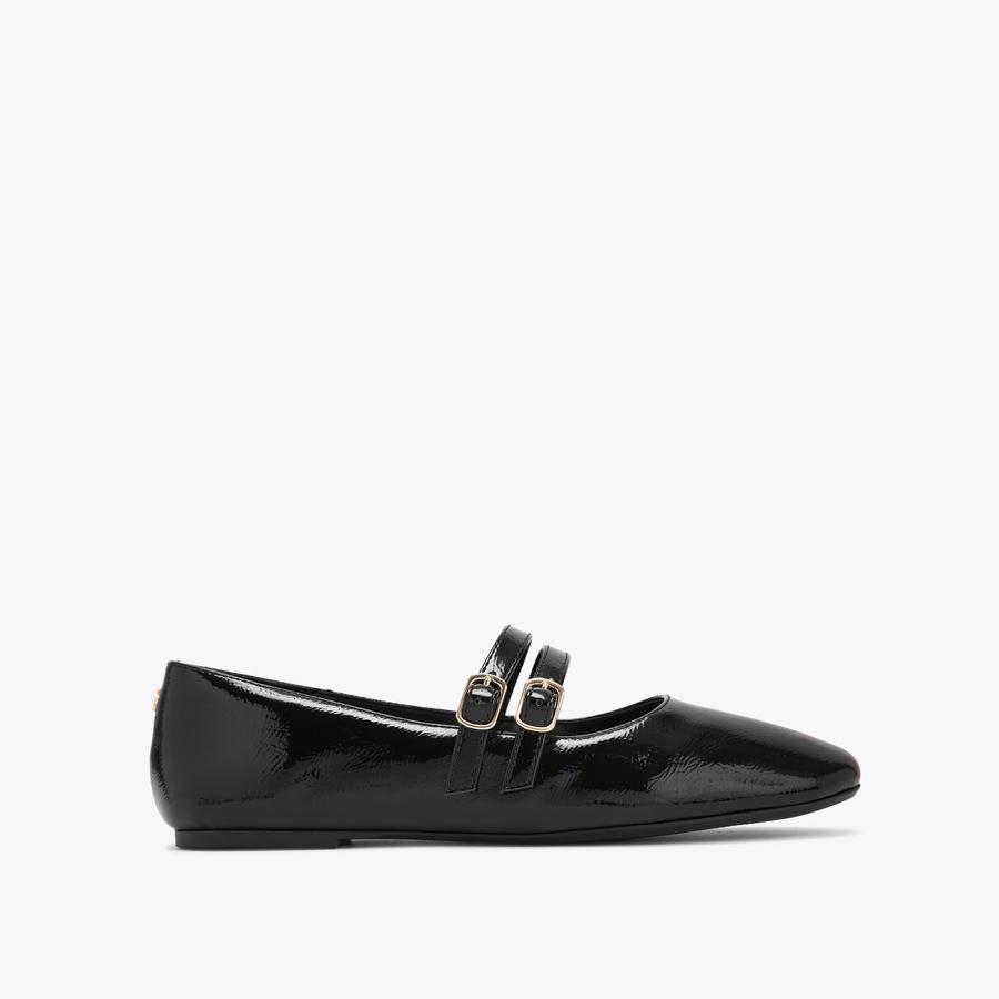 MAGIC Shiny Black Ballet Flats by KG KURT GEIGER