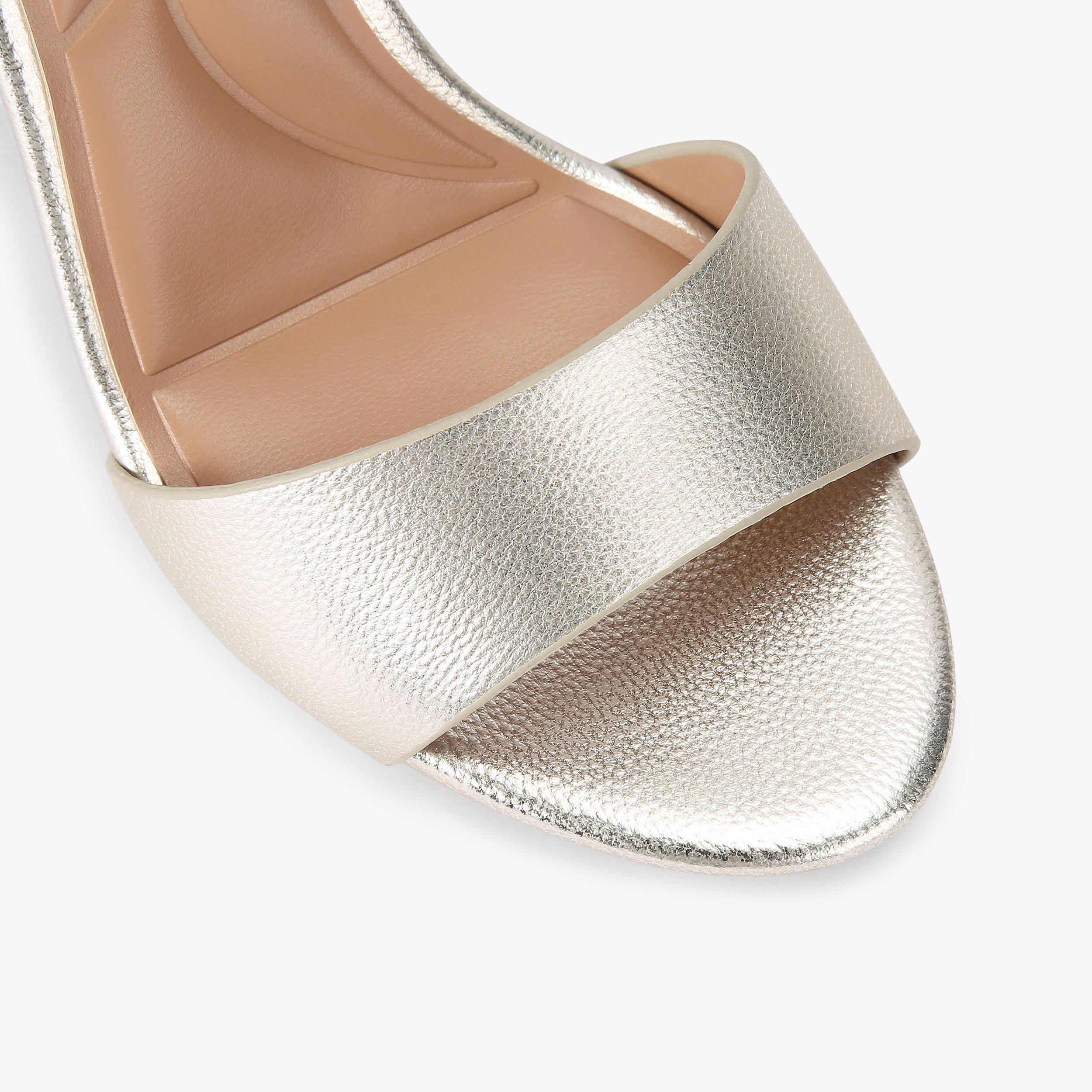 SADIE 2 Gold Block Heel by CARVELA