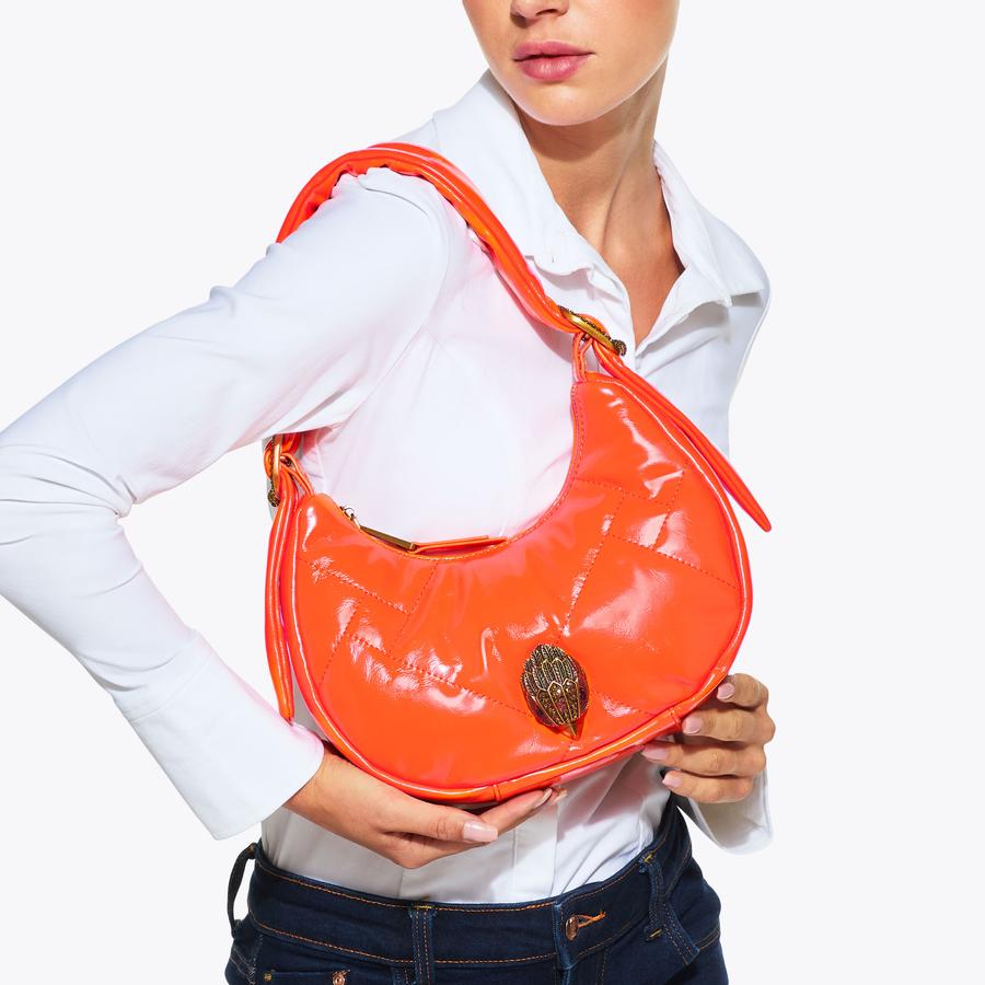 KENSINGTON PUFF SM HOBO Orange Puff Hobo Bag by KURT GEIGER LONDON
