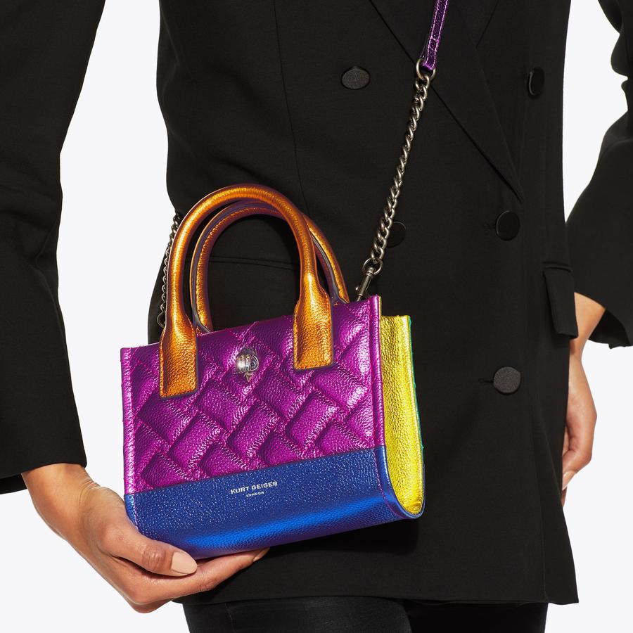 XS KENSINGTON SQ TOTE Rainbow Micro Tote Bag by KURT GEIGER LONDON