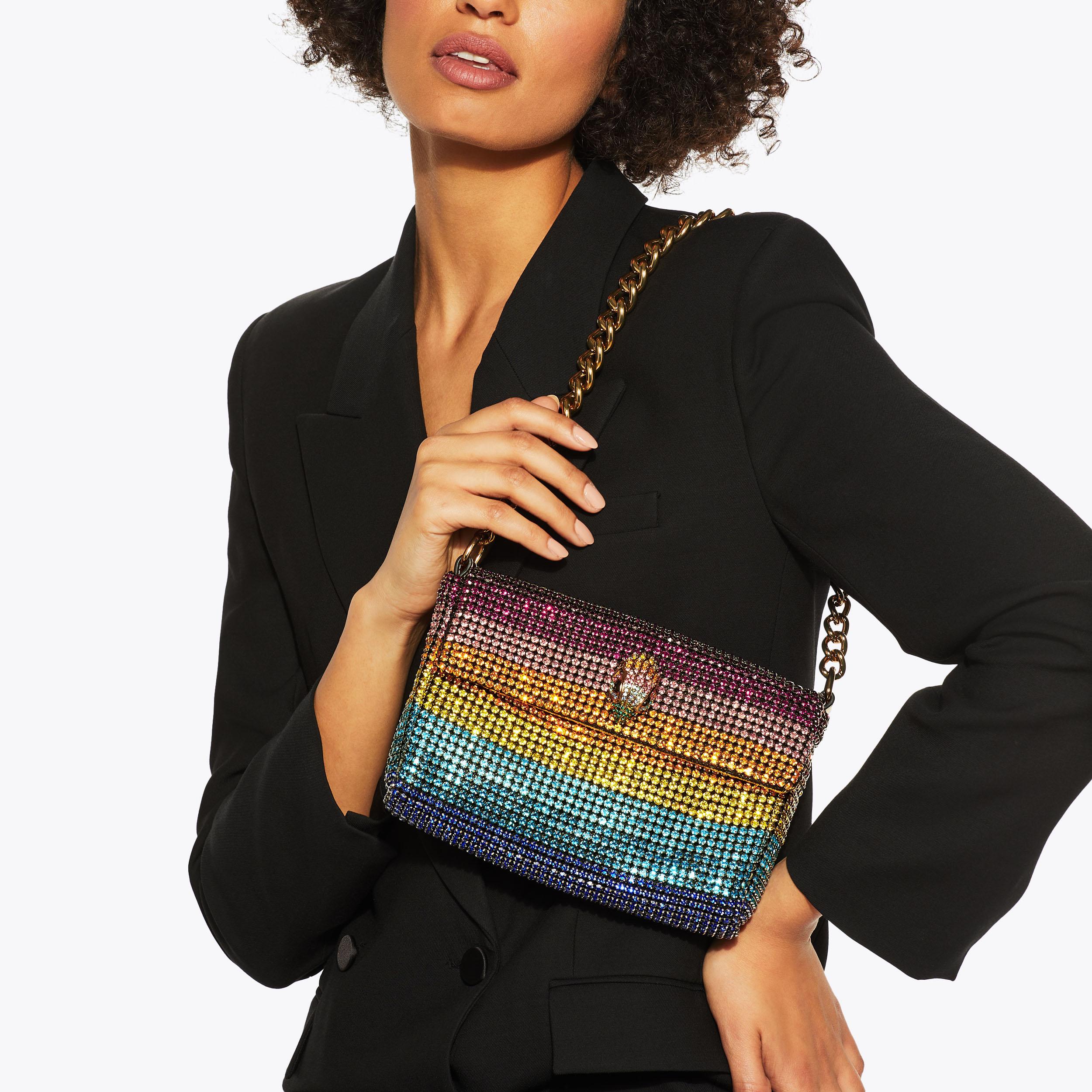 SM PARTY SHOULDER BAG Rainbow Stripe Shoulder Bag by KURT