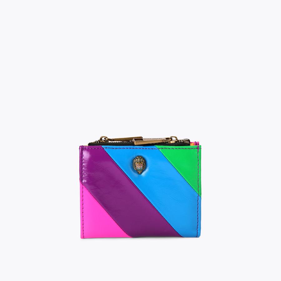 MINI PURSE KENSINGTON L Neon Striped Leather Purse by KURT GEIGER LONDON