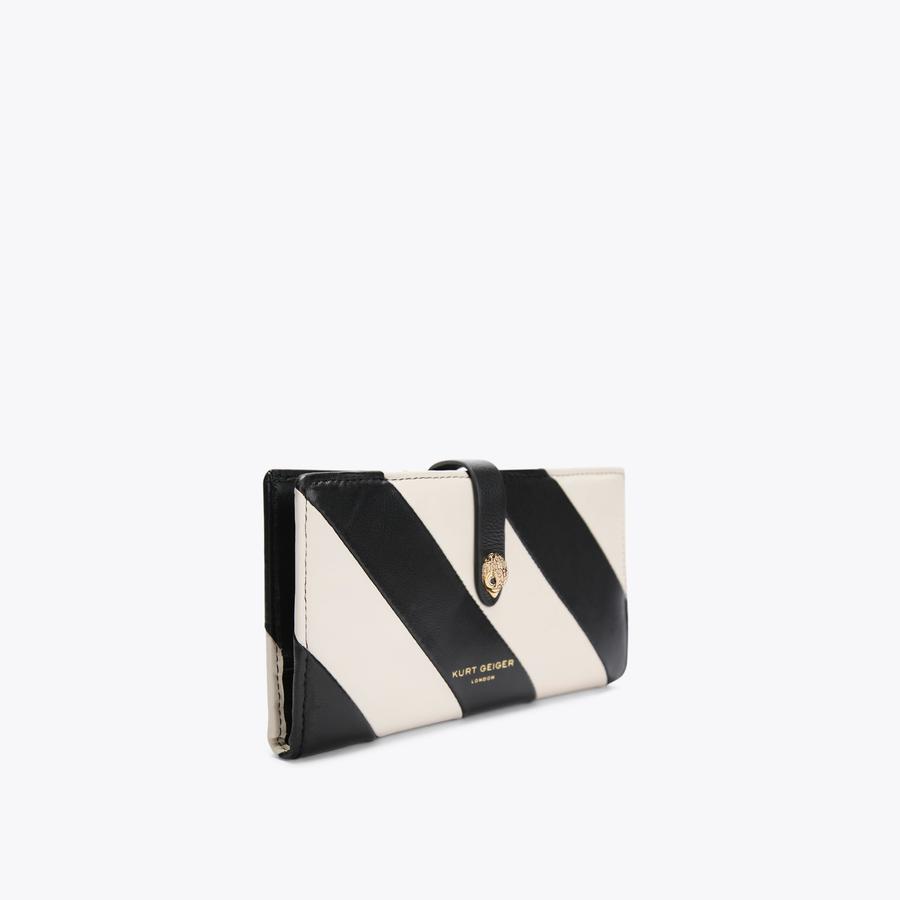 SFT WALLET KENSINGTON L E Soft Striped Leather Wallet by KURT GEIGER LONDON