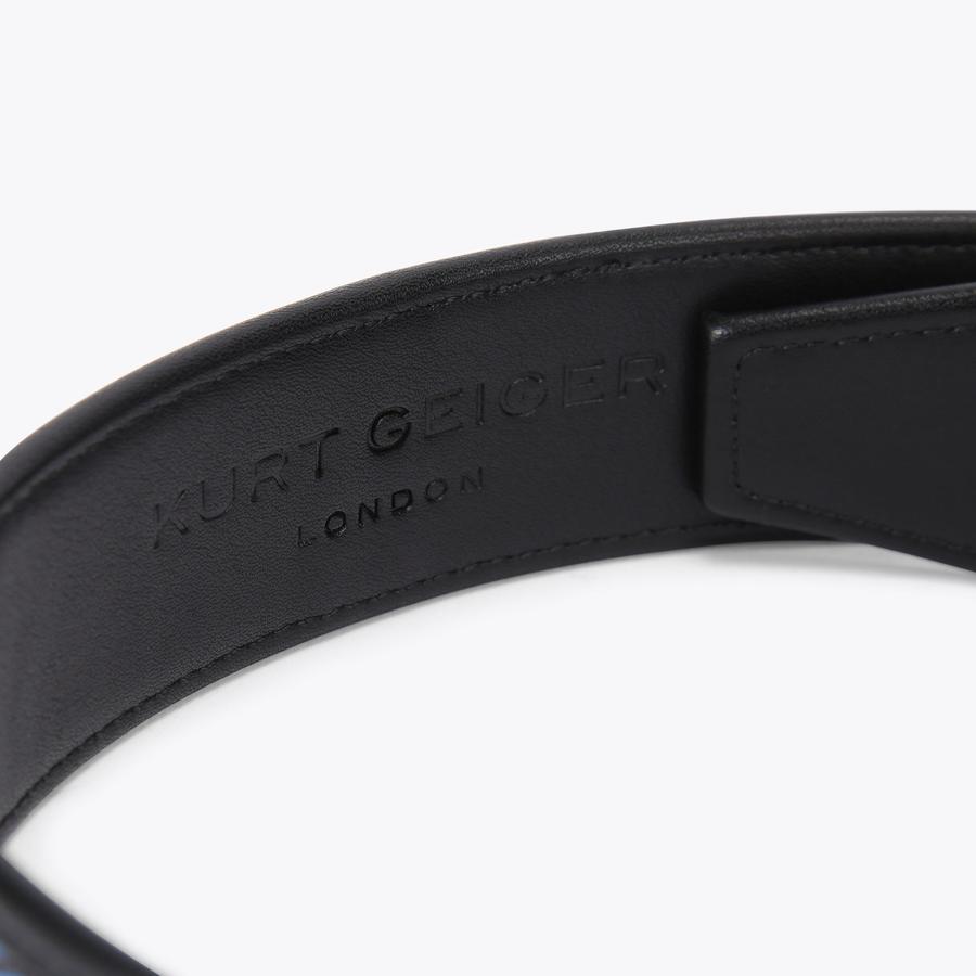 SOUTHBANK 40 BELT Black Canvas Belt by KURT GEIGER LONDON display picture 1