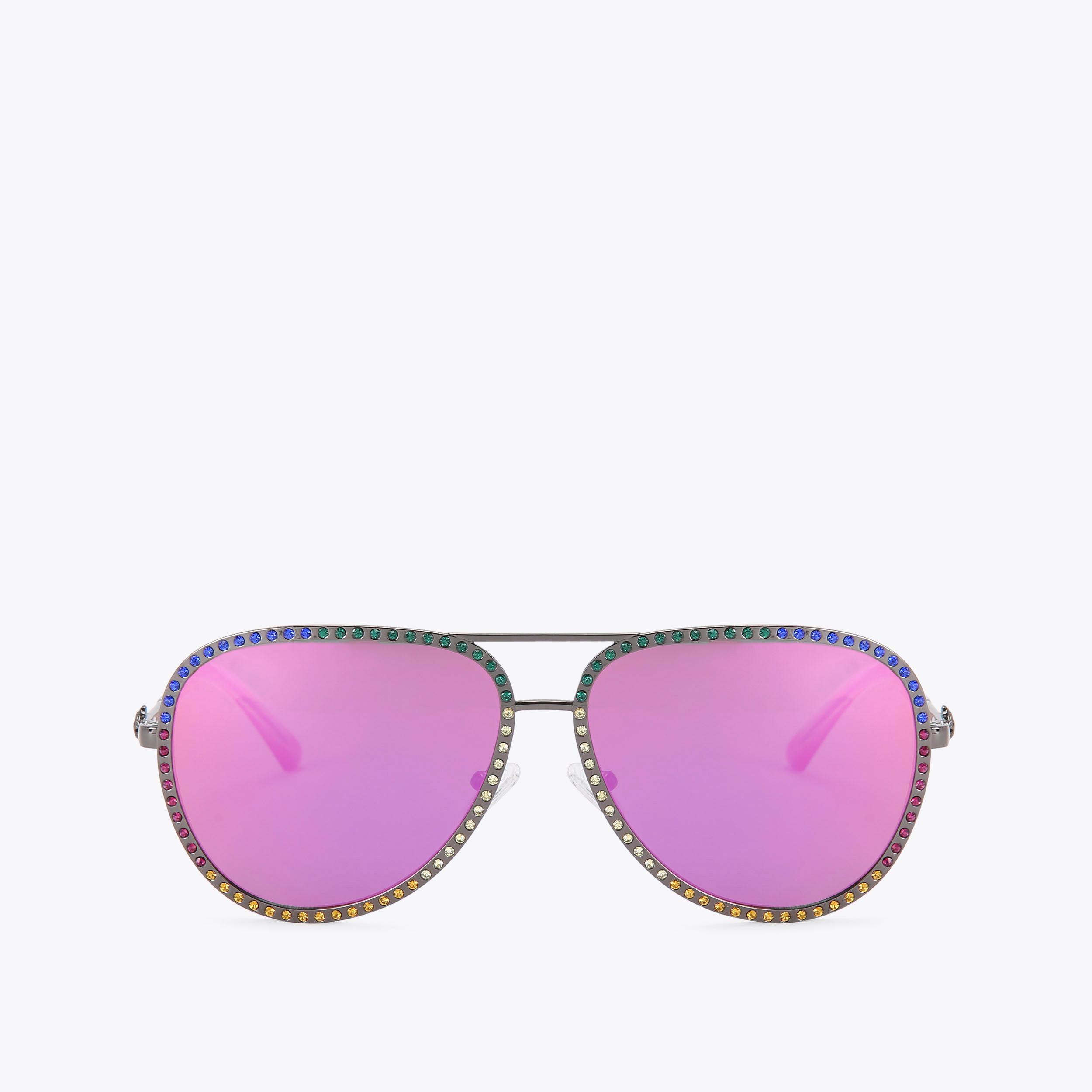 Pink lens aviator sunglasses online