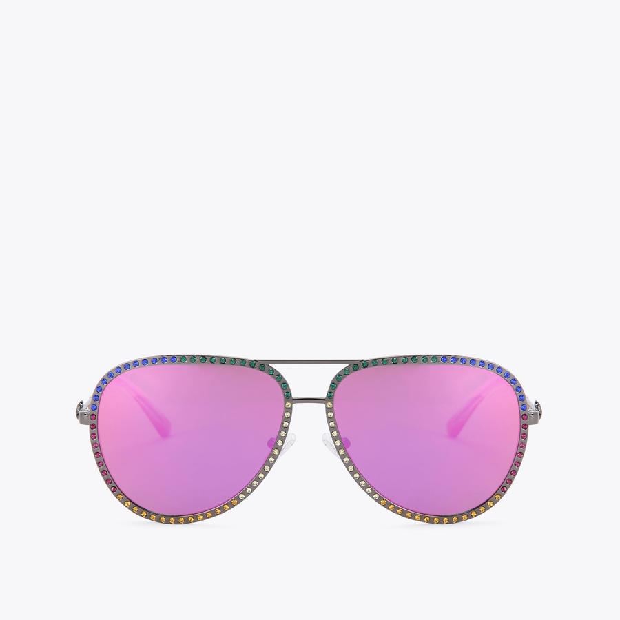 SHOREDITCH LG AVIATOR C Pink Tinted Aviator Sunglasses by KURT GEIGER LONDON