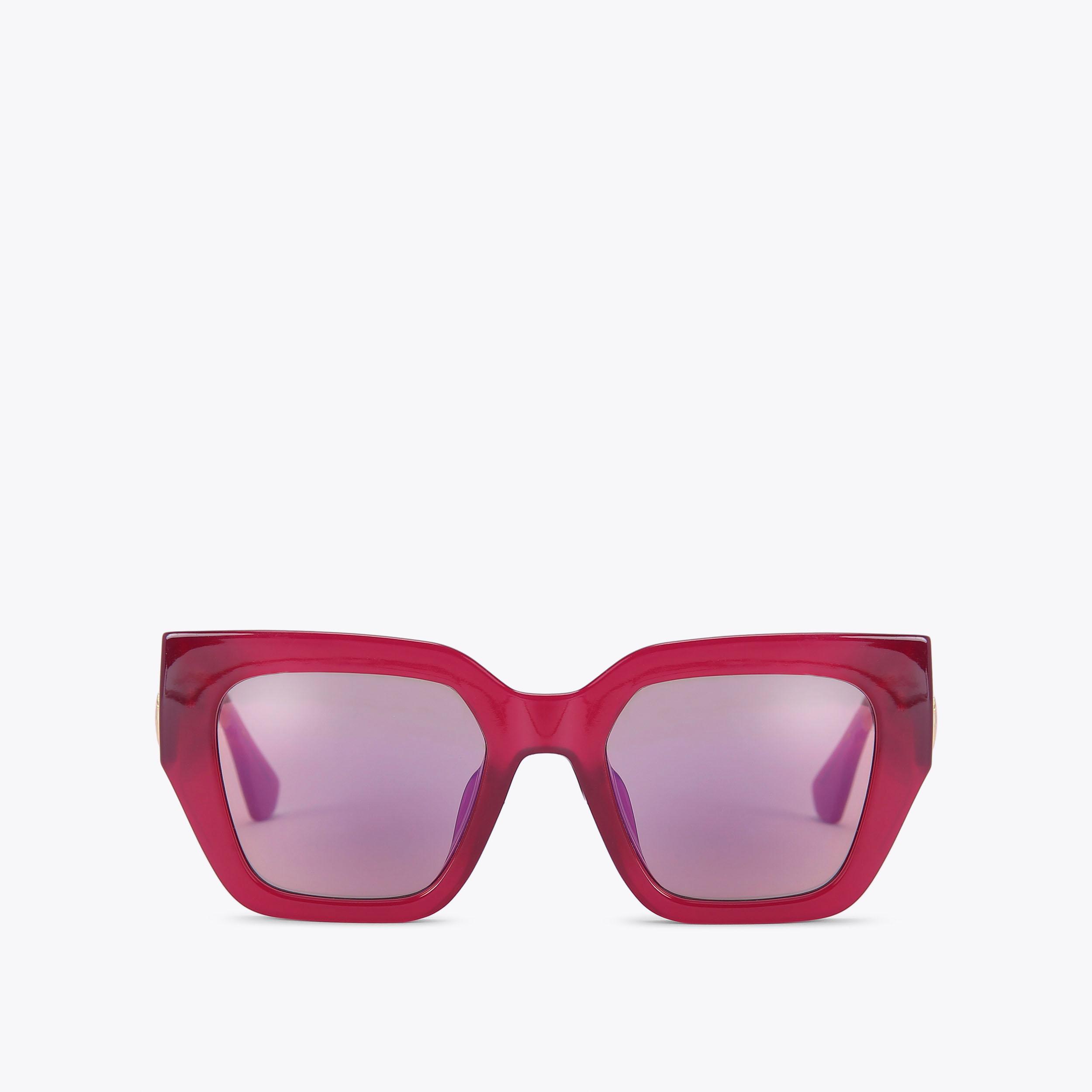 CHELSEA CHAIN SQUARE Pink Chain Sunglasses by KURT GEIGER LONDON