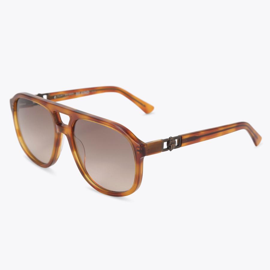 NWT KURT GEIGER LONDON 61mm Aviator Sunglasses‎ Gold Blue Havana/ Brown Kurt Geiger | Accessories | Nwt Kurt Geiger London 6mm  main image 4
