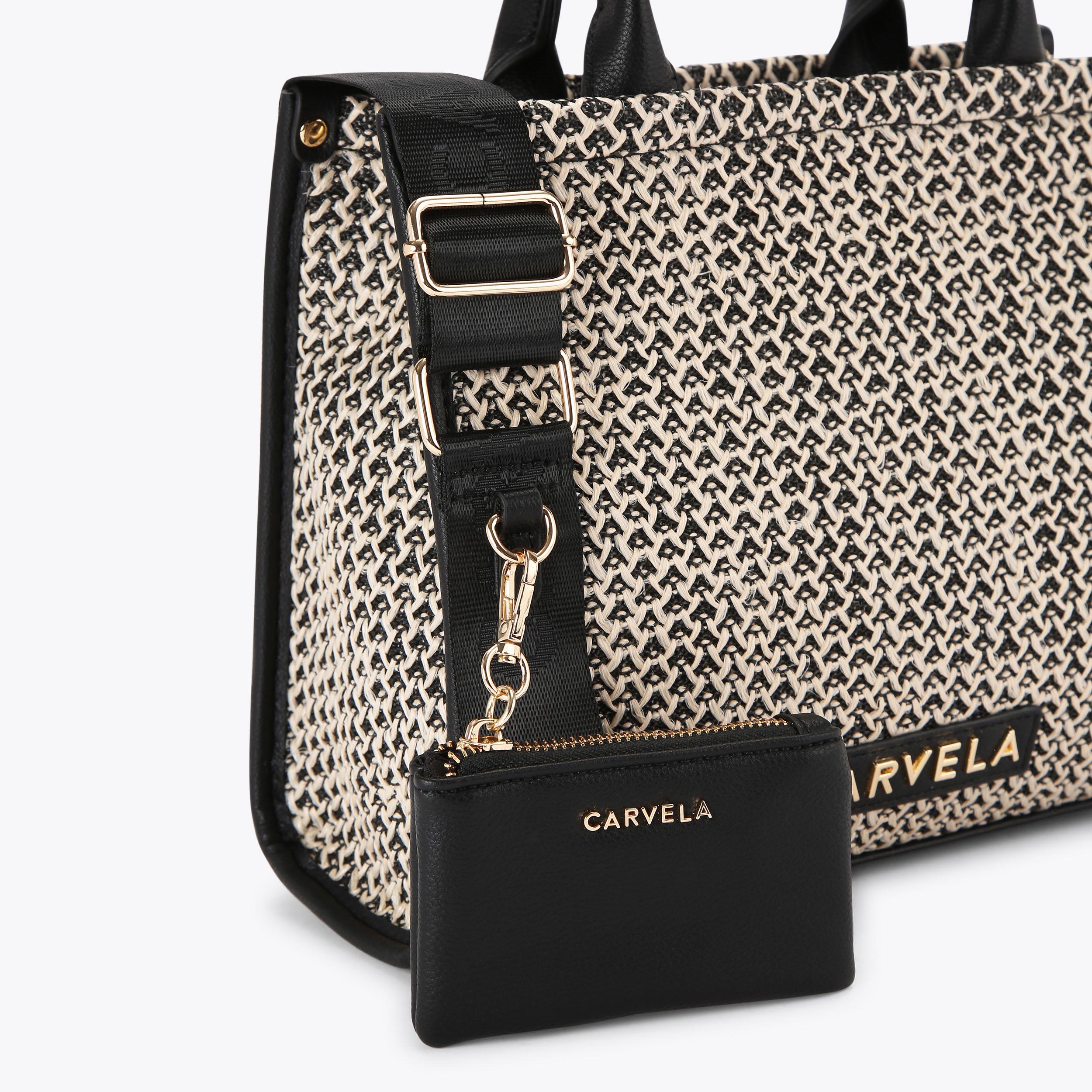 SORRENTO MIDI TOTE Black Midi Tote Bag by CARVELA