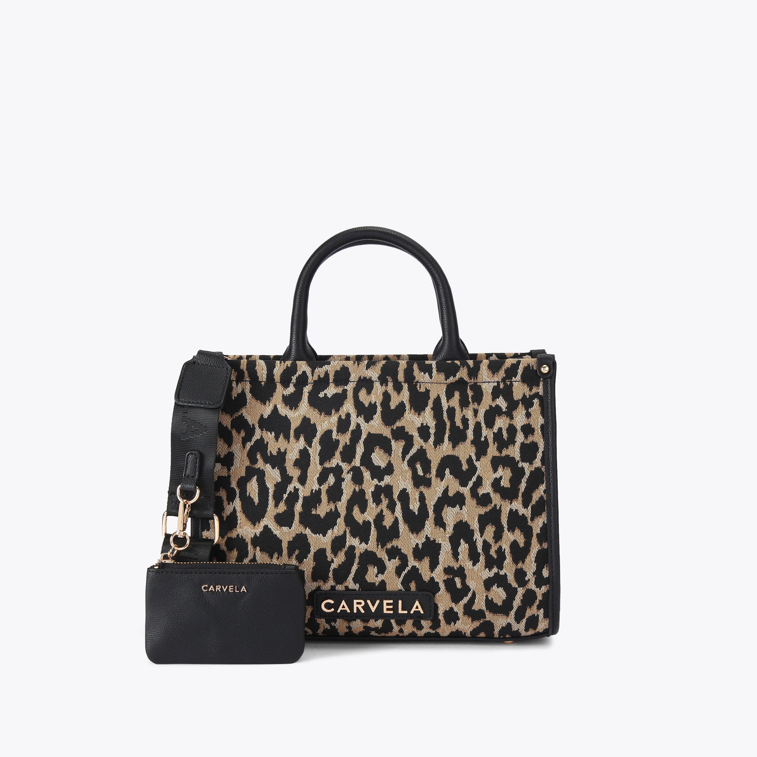 SORRENTO MIDI TOTE Leopard Tote Bag by CARVELA