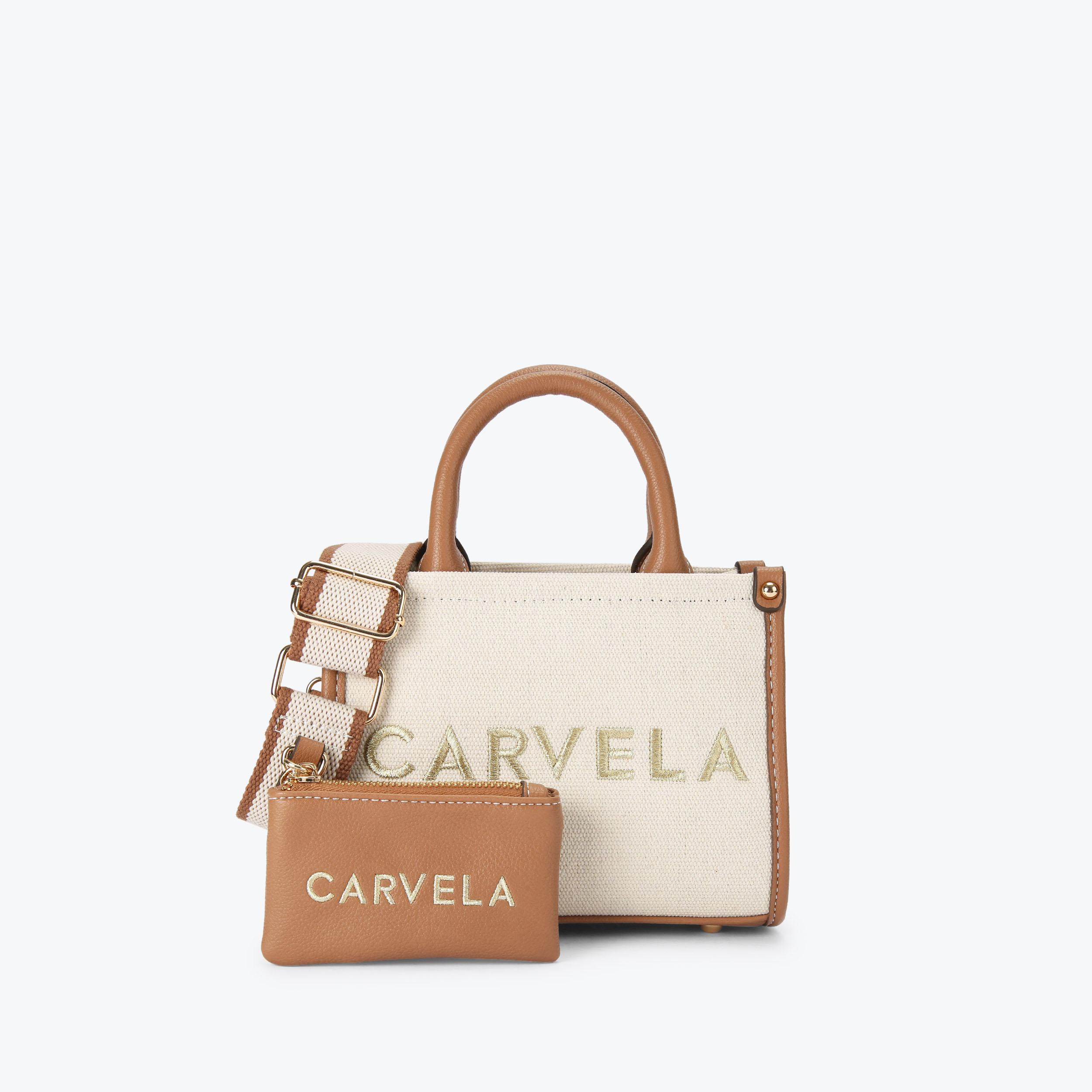 SORRENTO MICRO TOTE Bone Micro Tote Bag by CARVELA