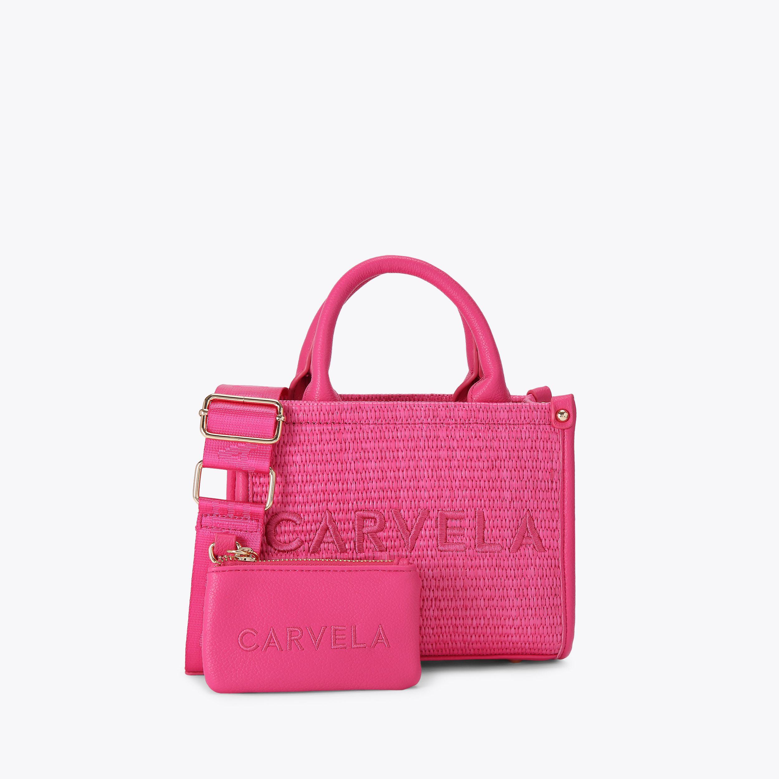 Fuchsia Carvela Quilted Shoulder Bag SORRENTO MICRO TOTE Fuchsia