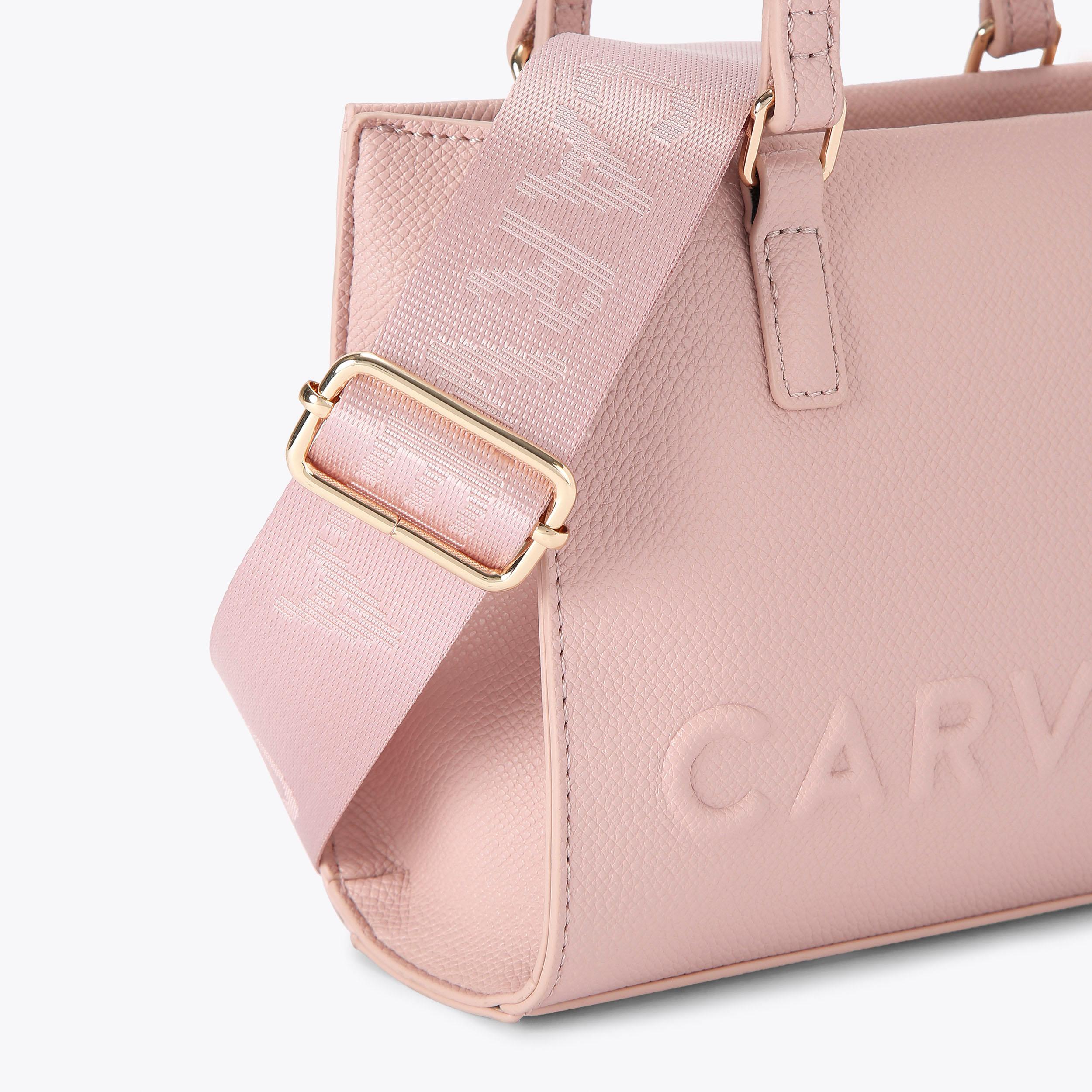 FRAME MINI TOTE Blush Pink Mini Tote Bag by CARVELA