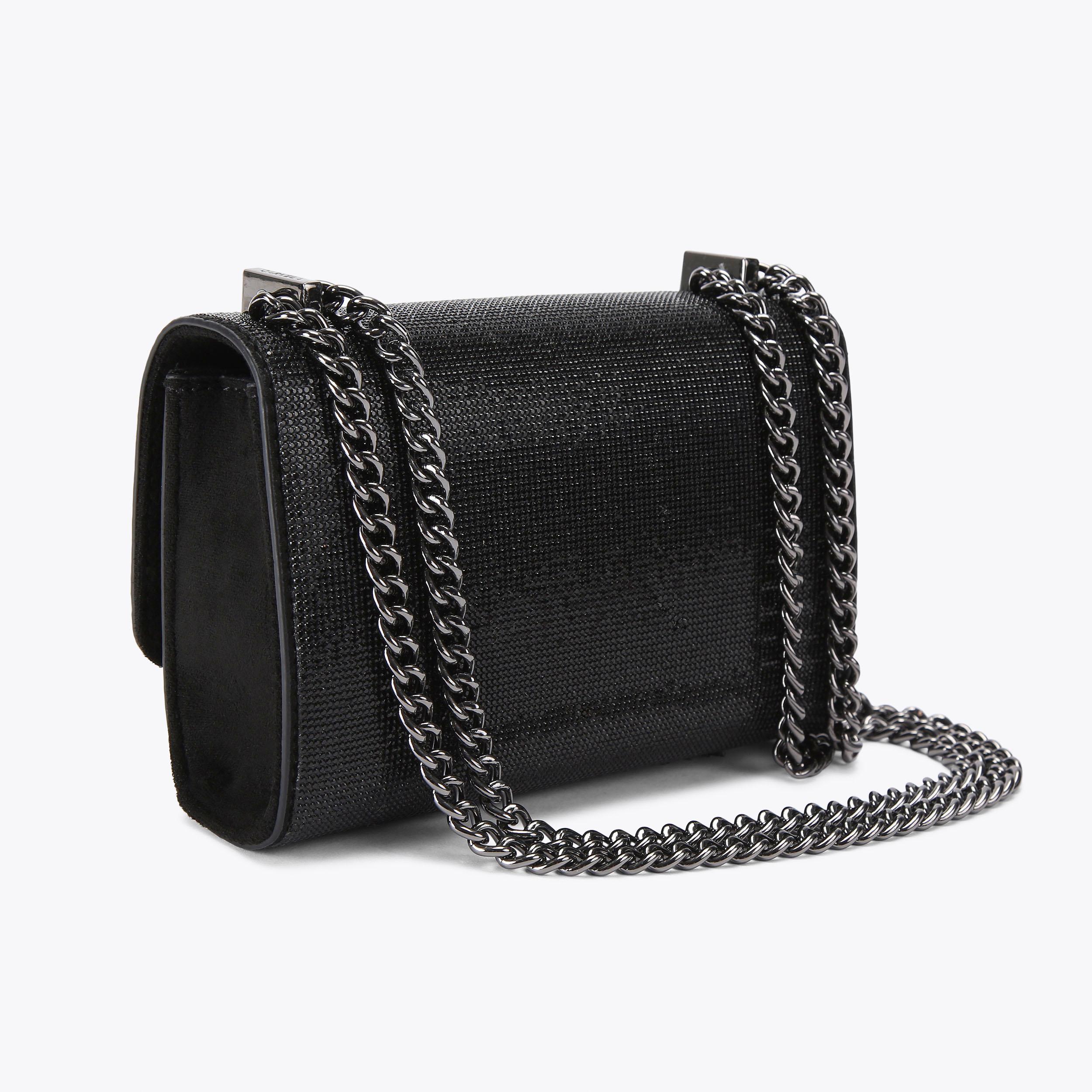 VICTORIA MINI TASSEL Black Tassel Cross Body Bag by CARVELA