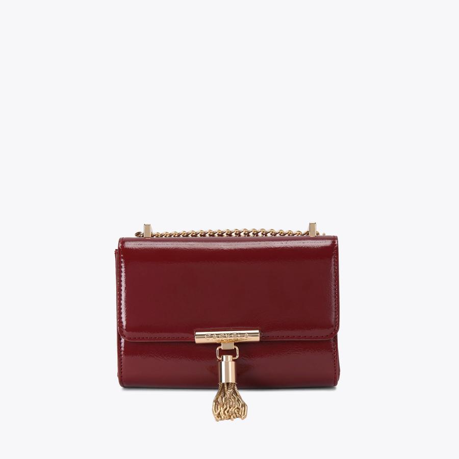 VICTORIA MINI TASSEL Red Tassel Cross Body Bag by CARVELA