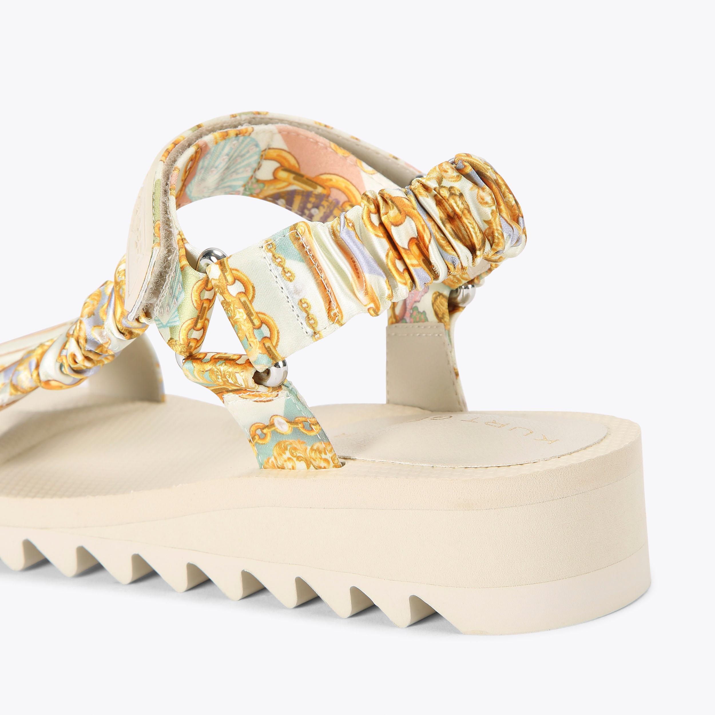 ORION Cream Velcro Sandals by KURT GEIGER LONDON