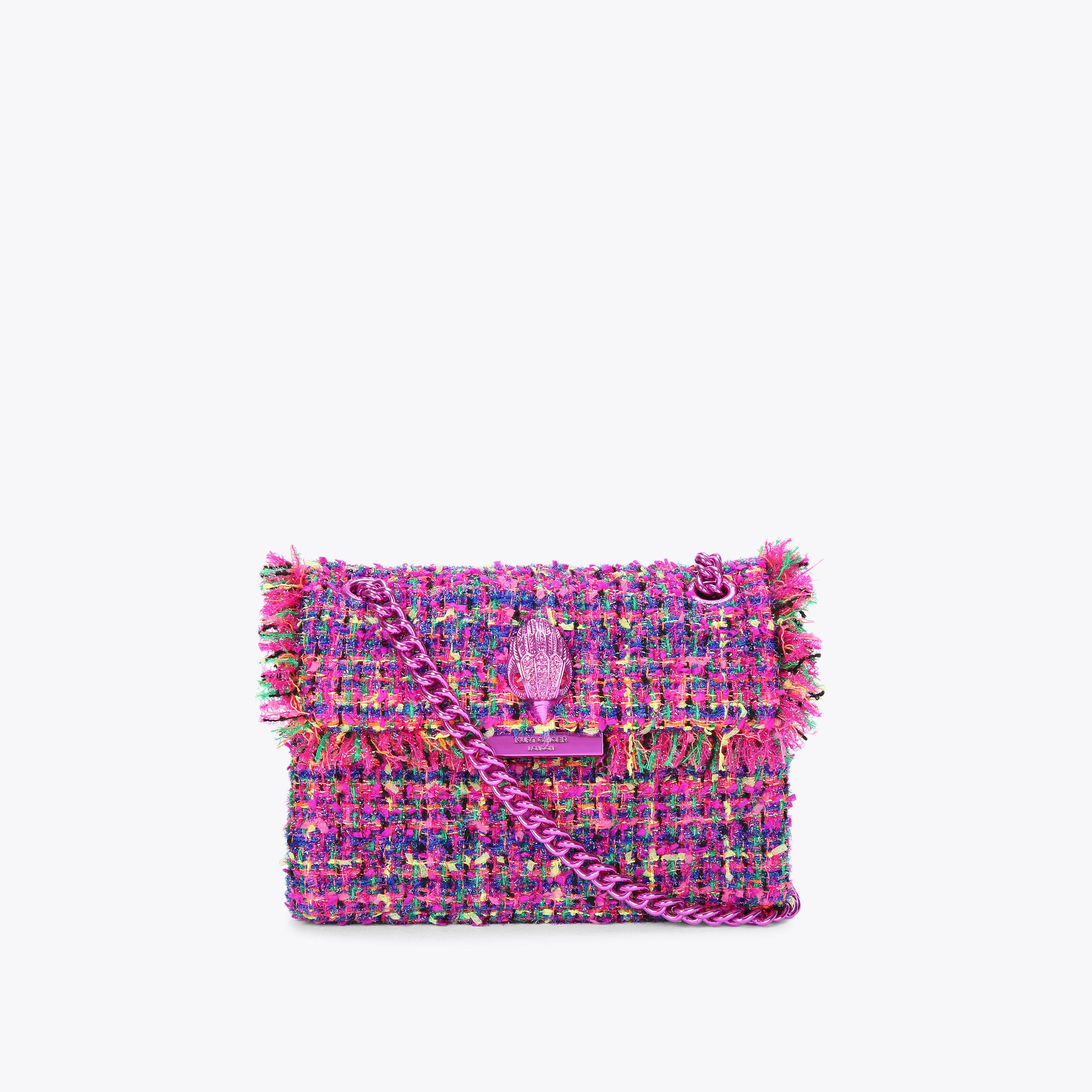 TWEED MINI KENSINGTON Tweed Fabric Cross Body Bag by KURT GEIGER LONDON