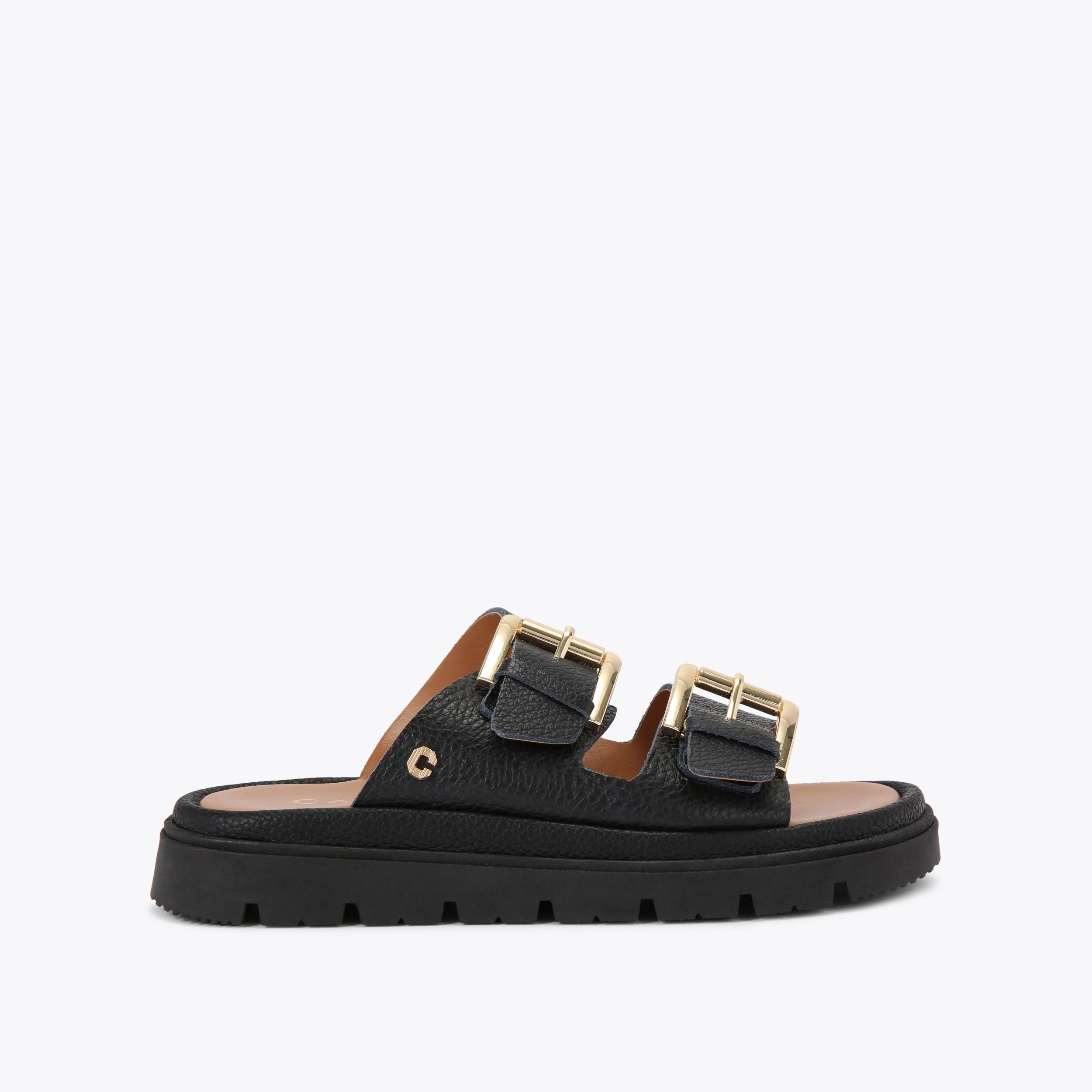 PAVILION Black Leather Sandal by CARVELA COMFORT