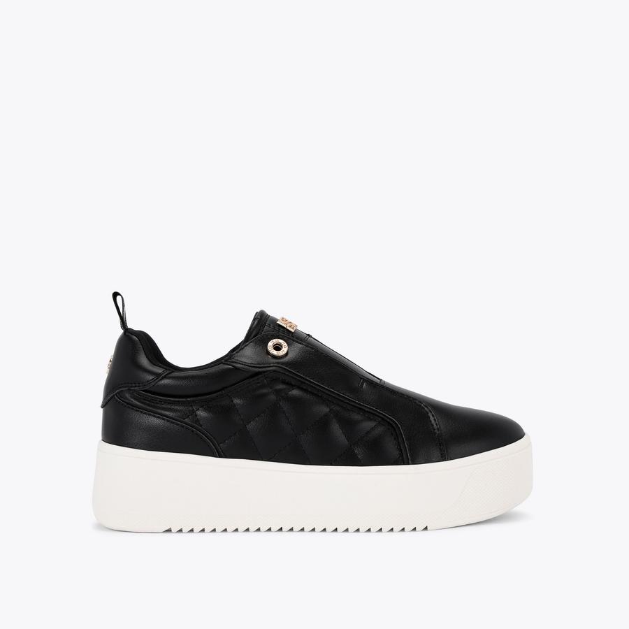 LIGHTER LACELESS QUILT Black Quilted Trainer by KG KURT GEIGER