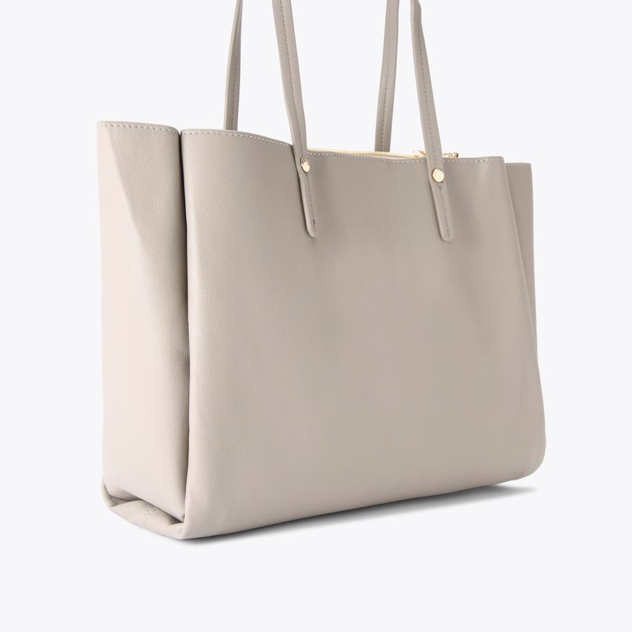 FREYA TRIPLE COMPART TOTE Taupe Shoulder Bag by CARVELA