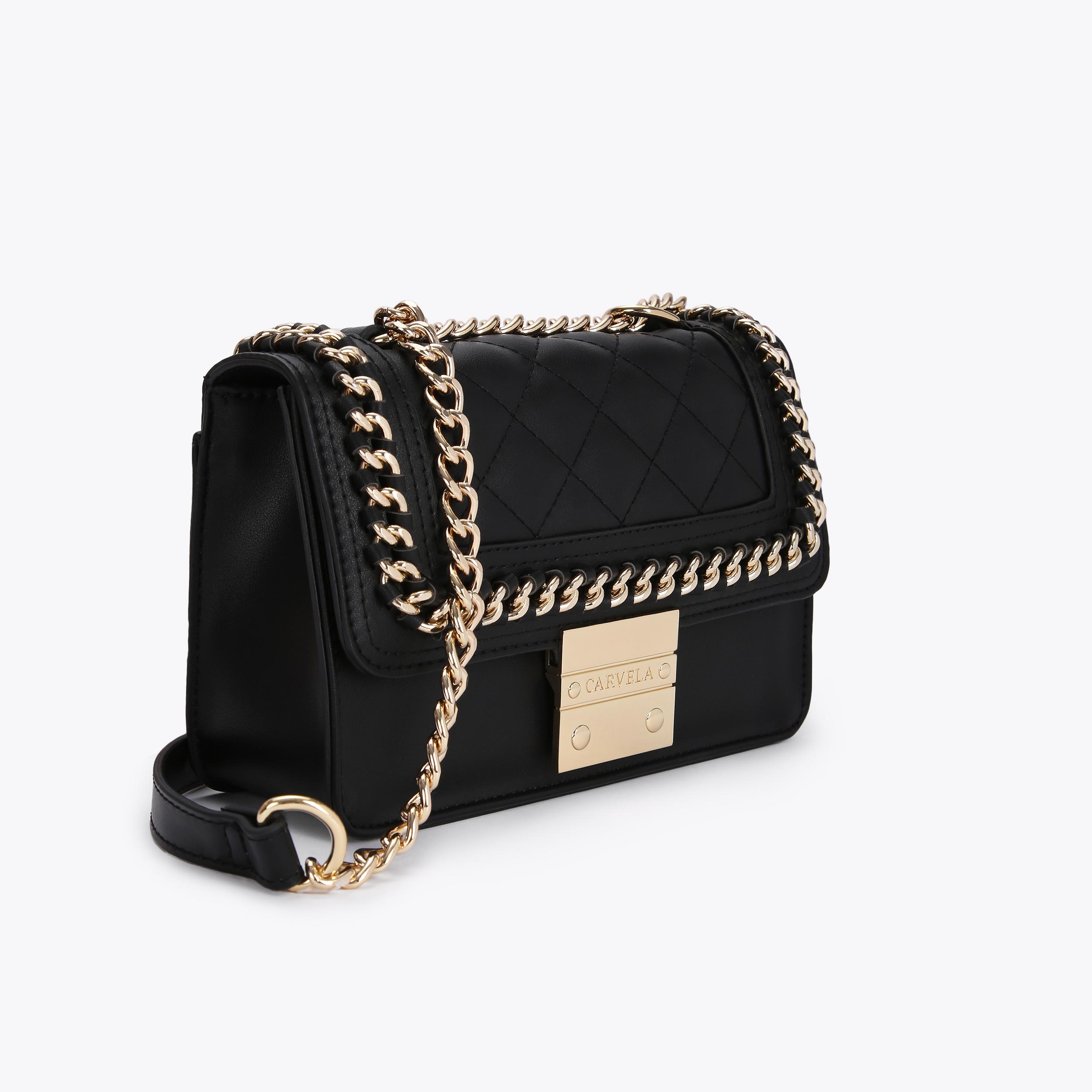 MINI BAILEY X BODY Black Quilted Cross Body Bag by CARVELA
