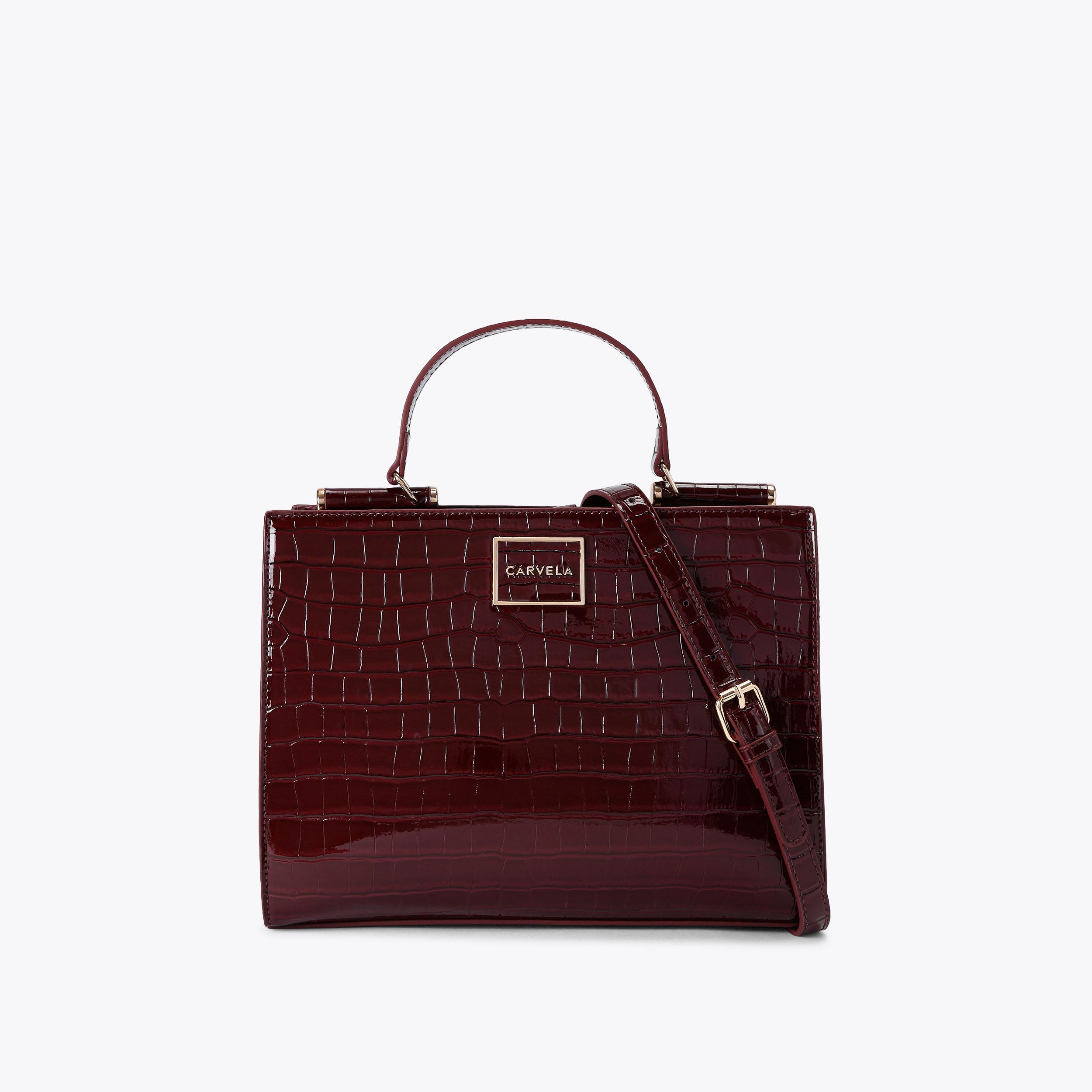 JESSICA MIDI TOTE 2 Dark Red Tote Bag by CARVELA